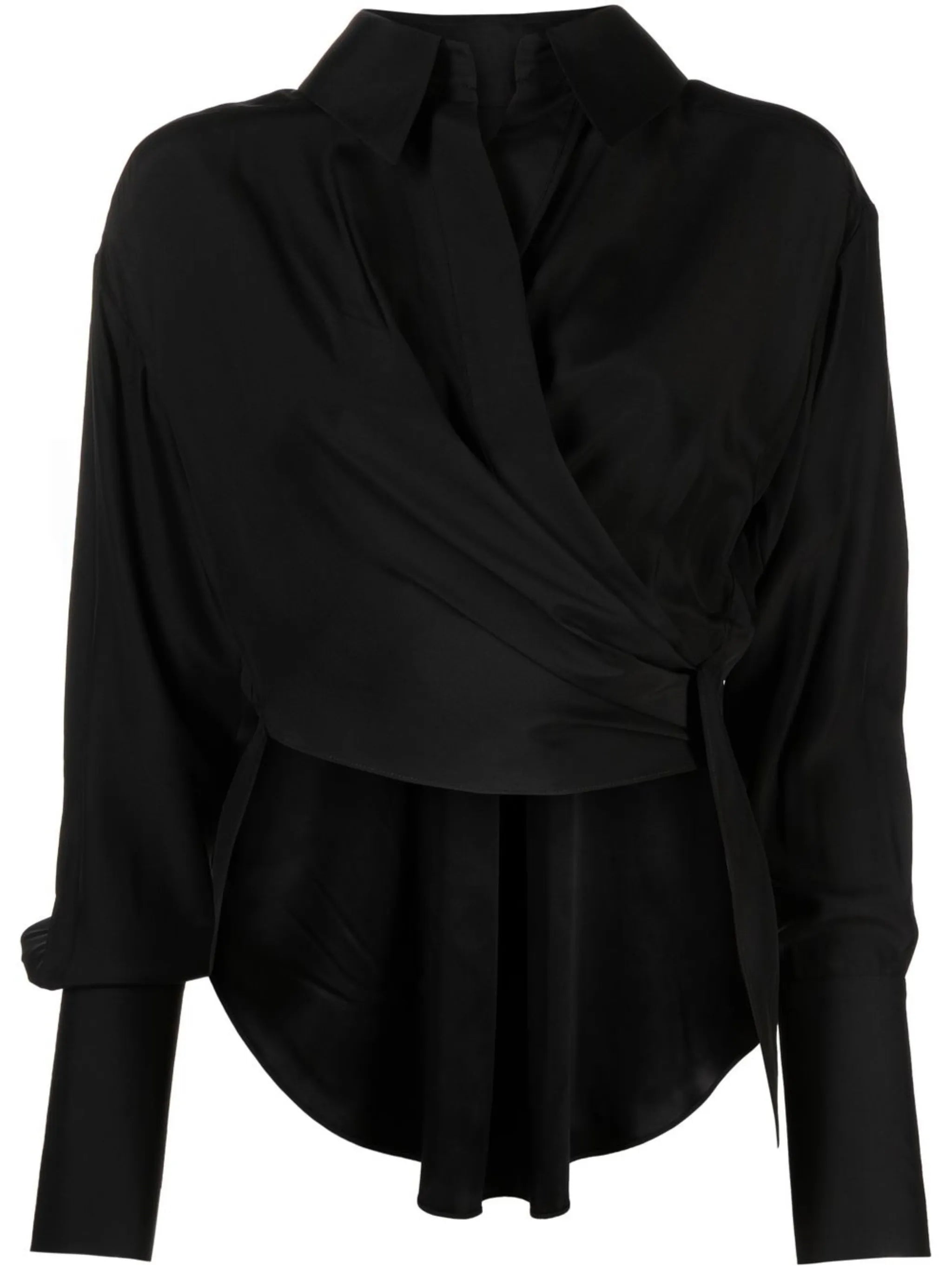 Sabinas silk wraparound shirt