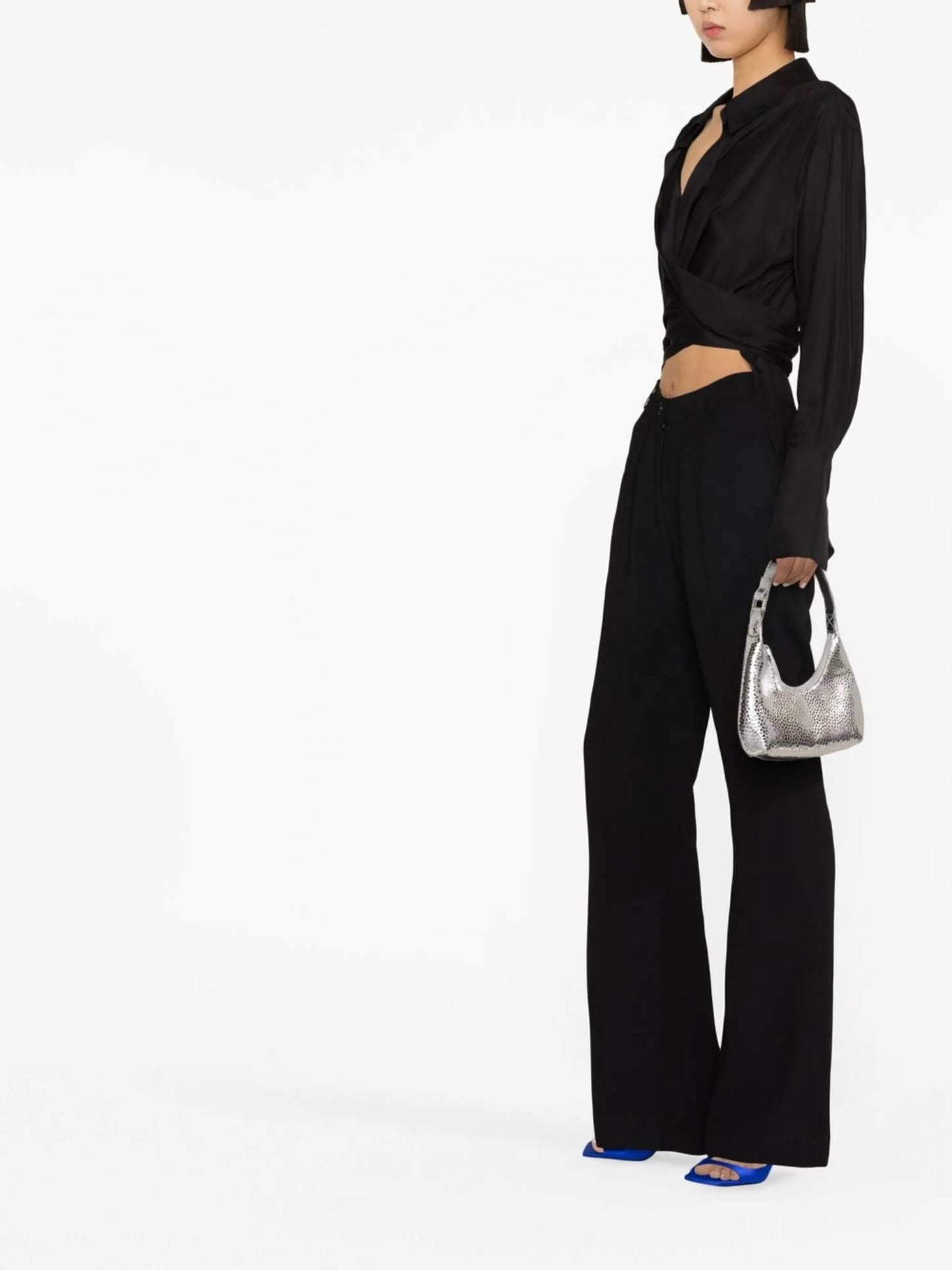 Sabinas silk wraparound shirt