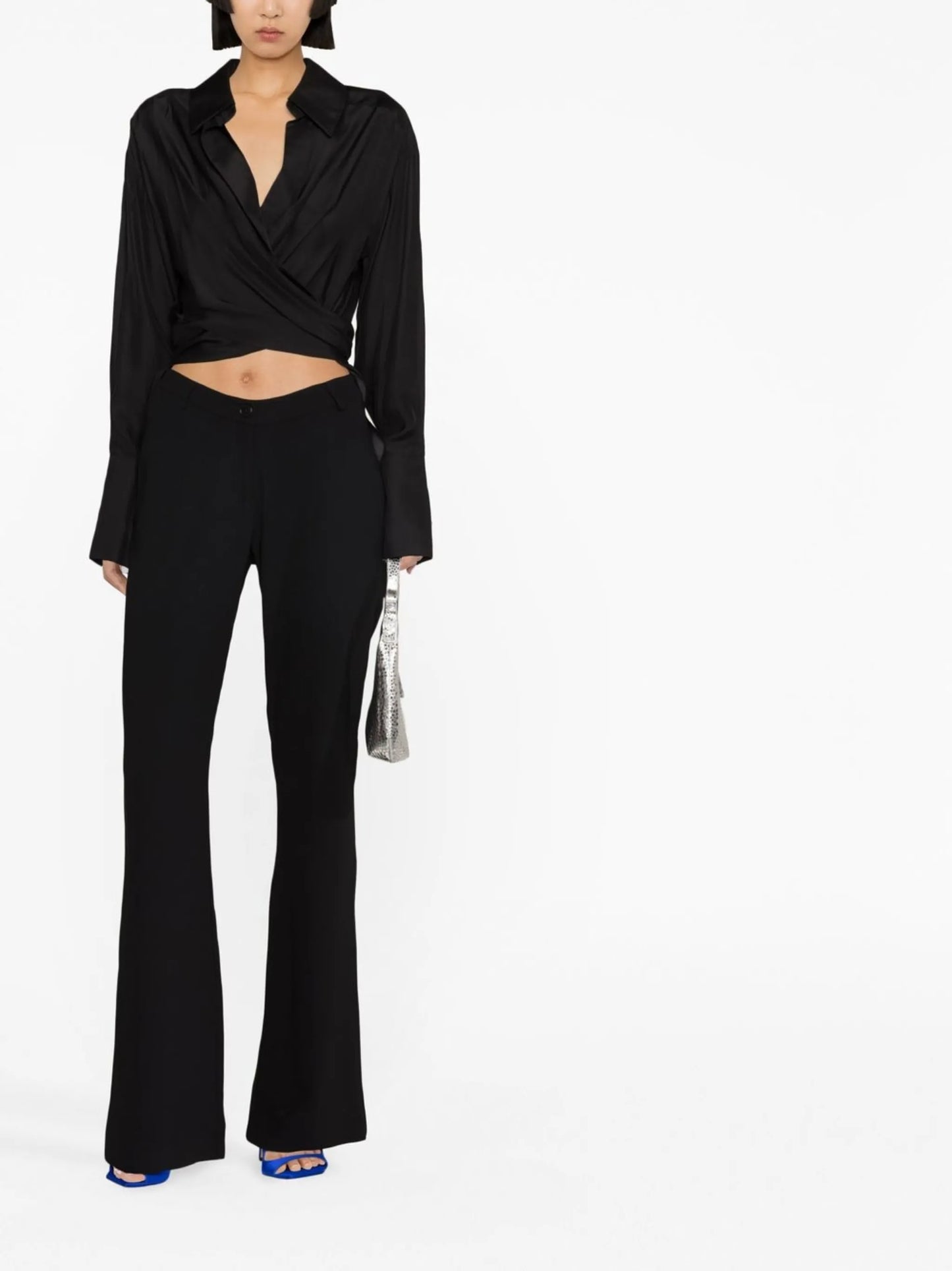 Sabinas silk wraparound shirt