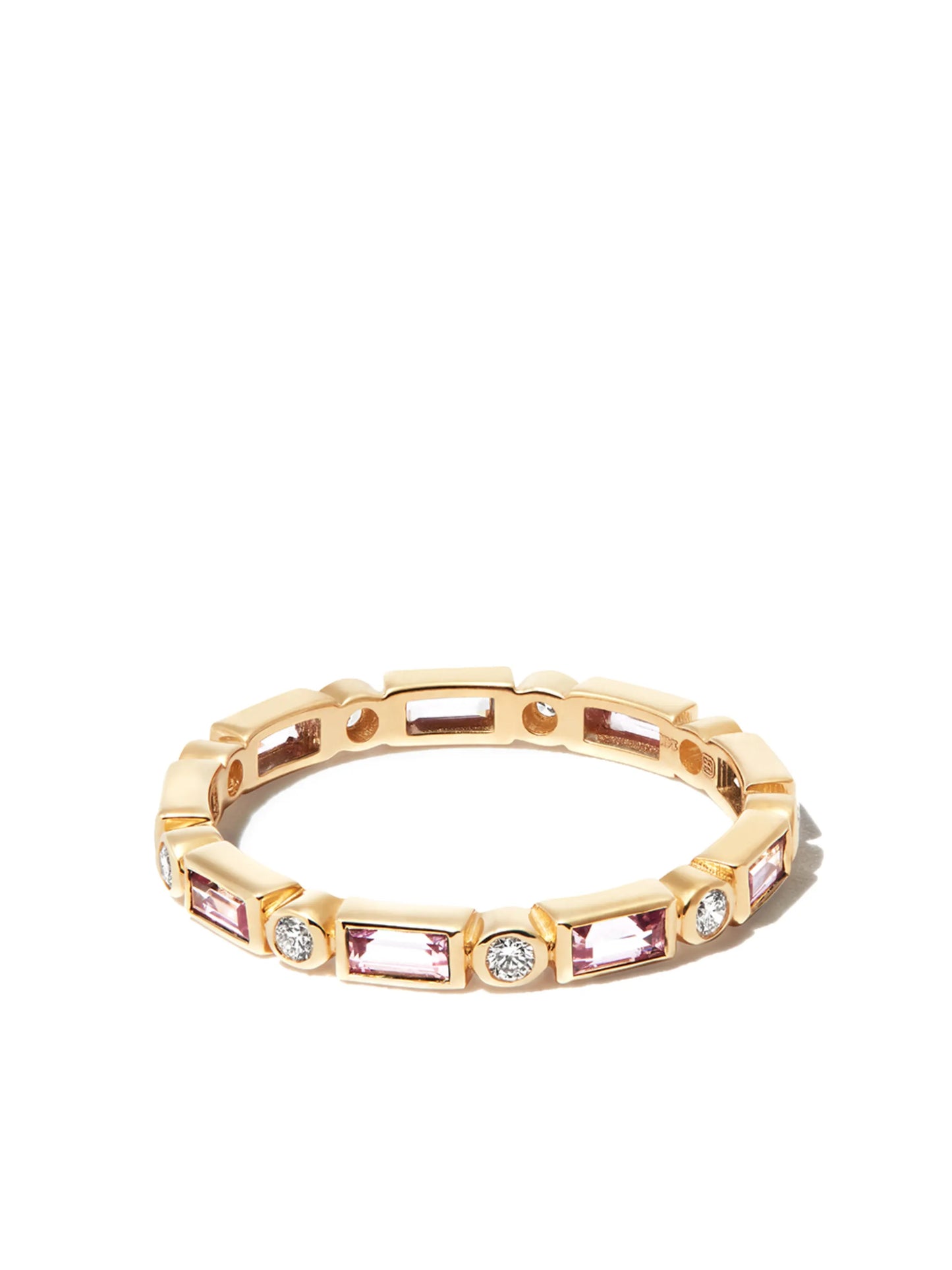 14kt yellow gold sapphire eternity ring