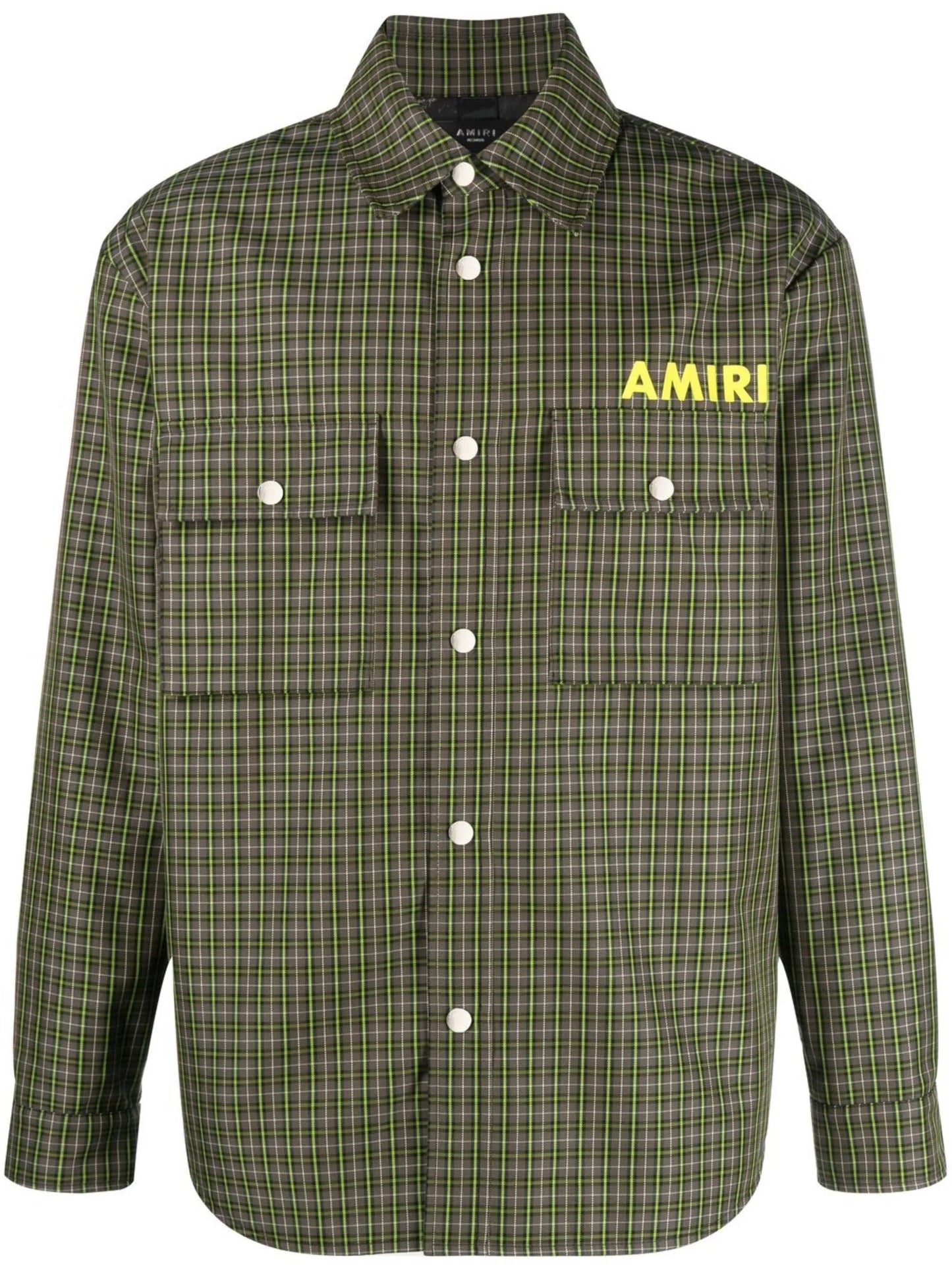 logo-print shirt jacket