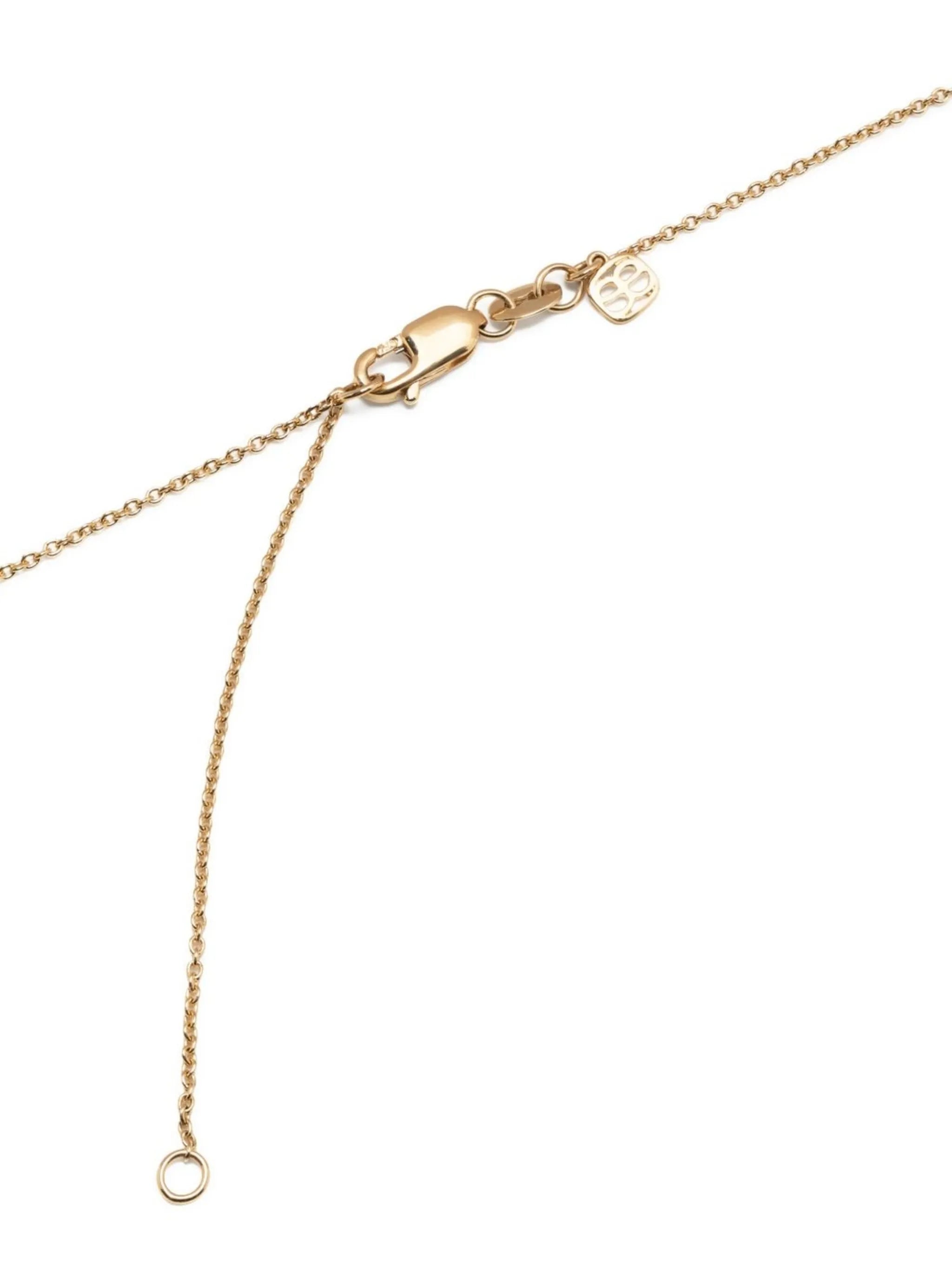 14kt yellow gold diamond eye necklace