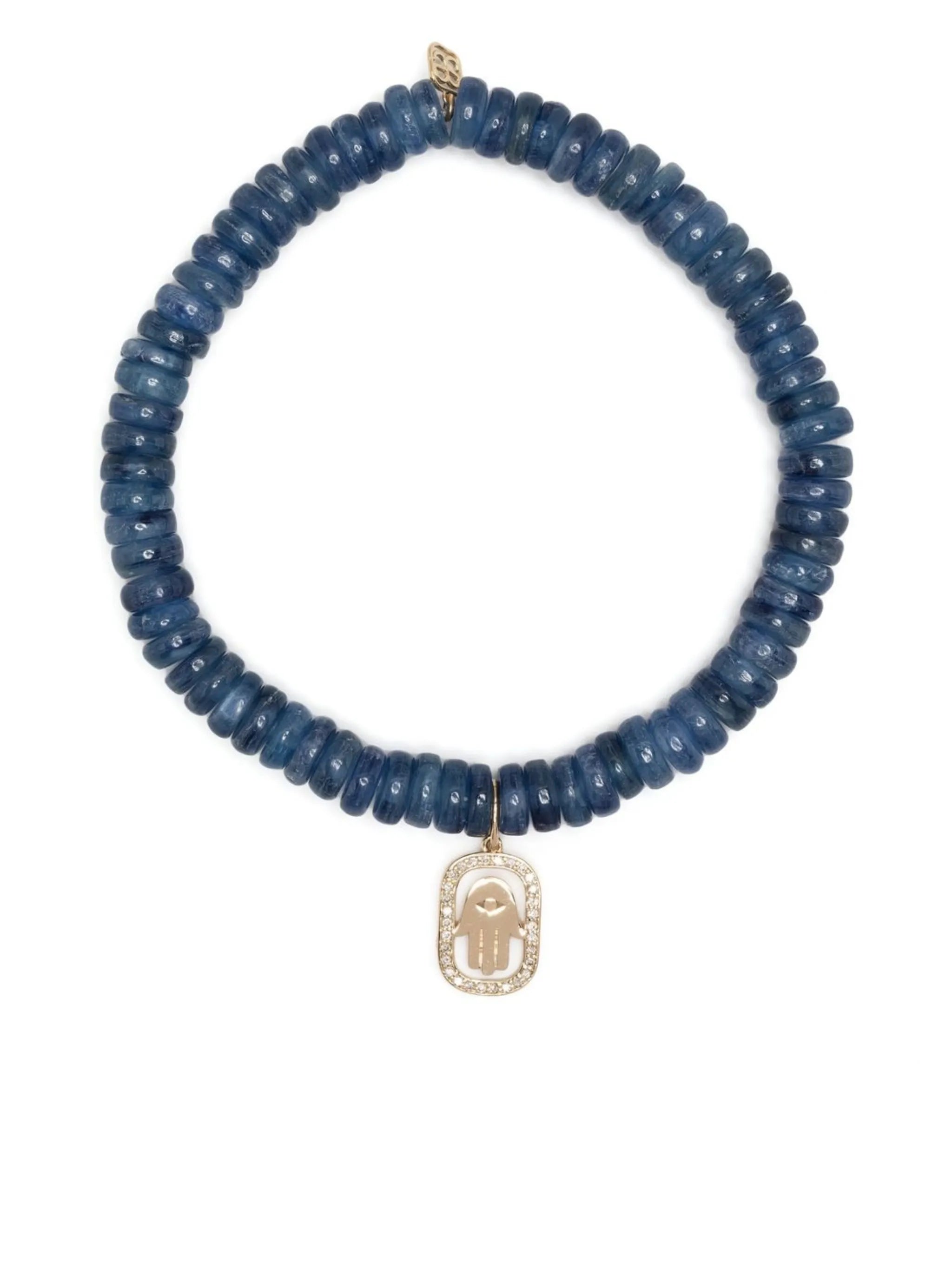 14kt yellow gold kyanite beaded bracelet