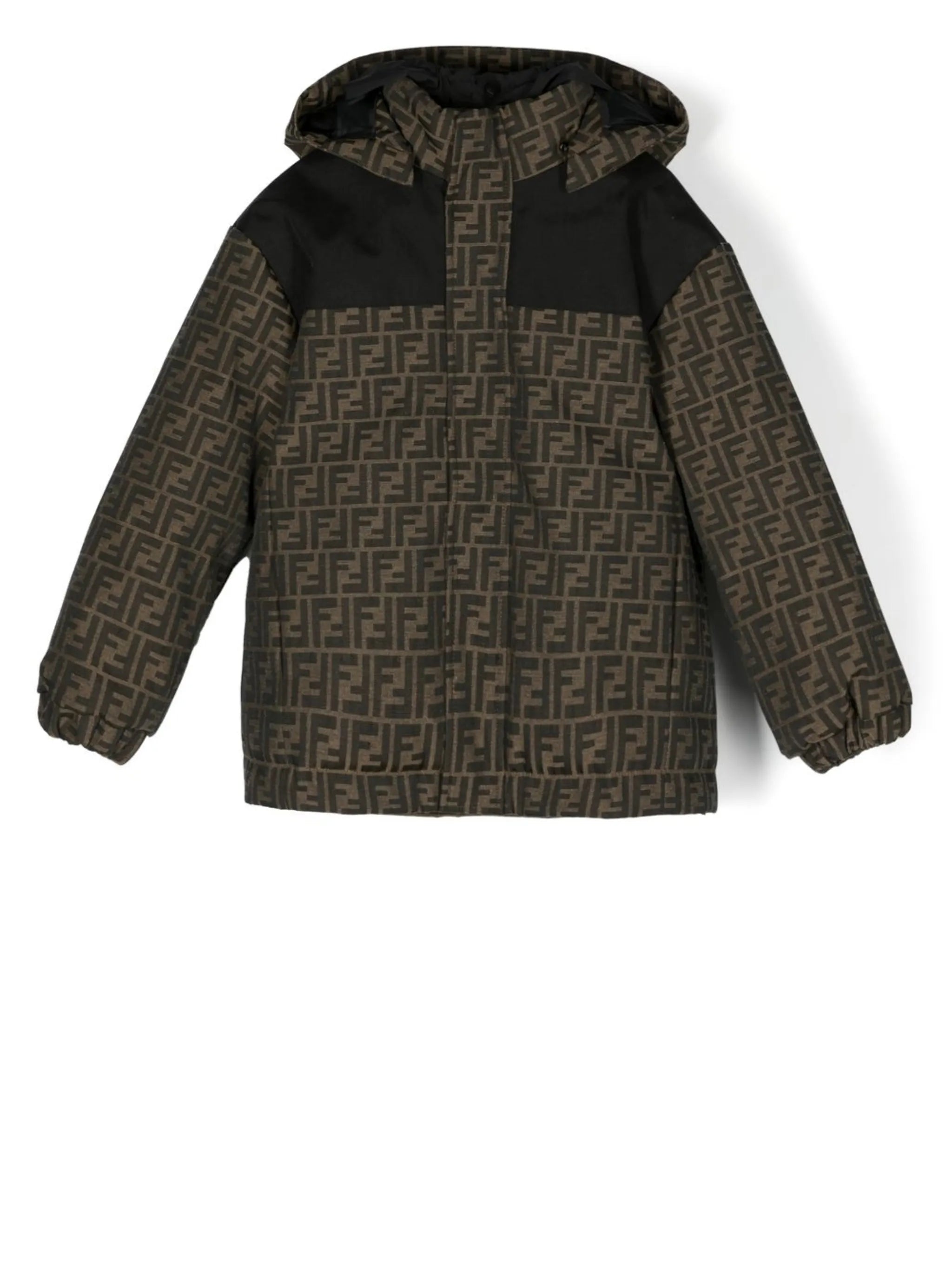 FF logo-jacquard ski jacket