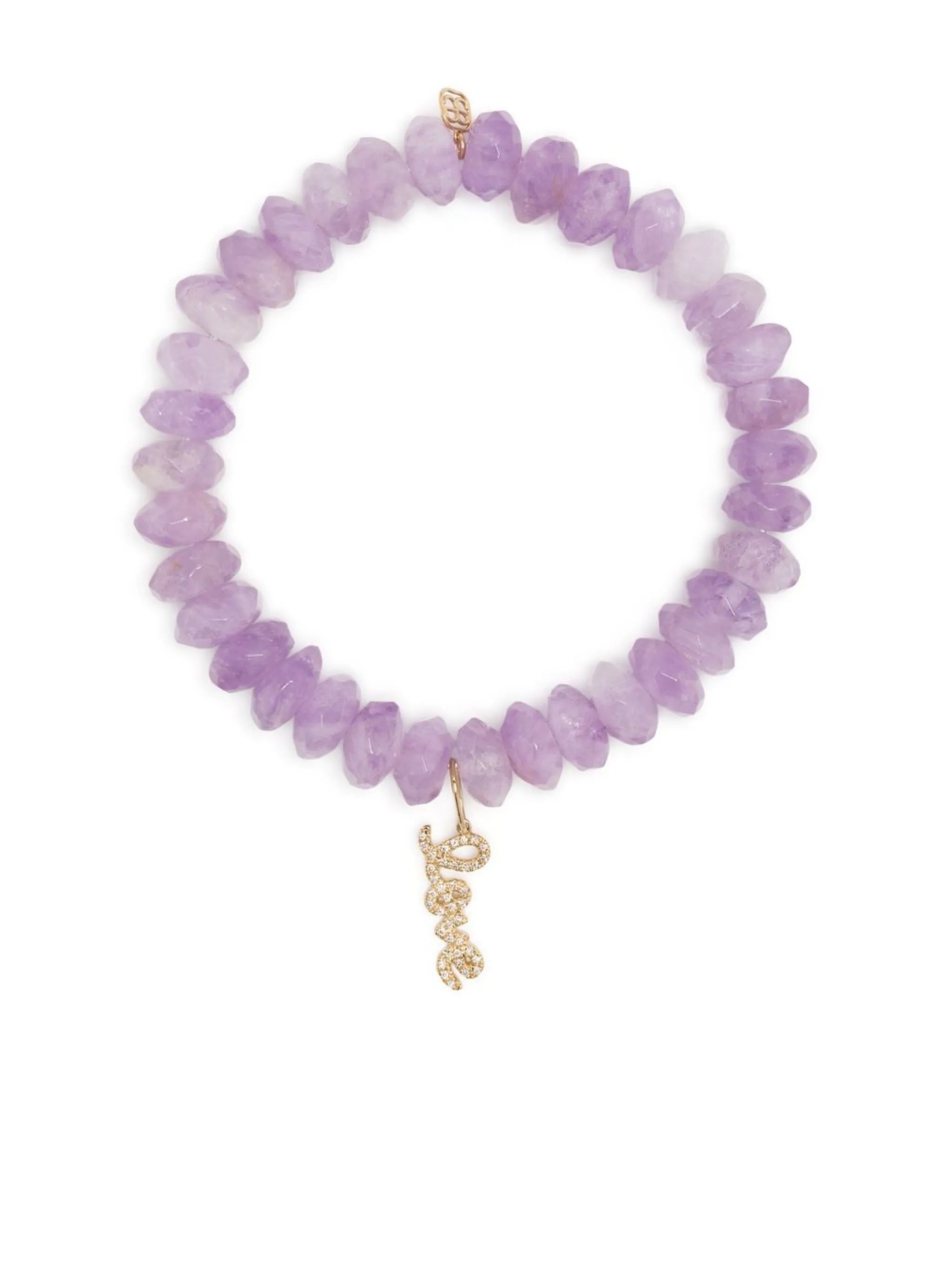 14kt yellow gold amethyst beaded bracelet