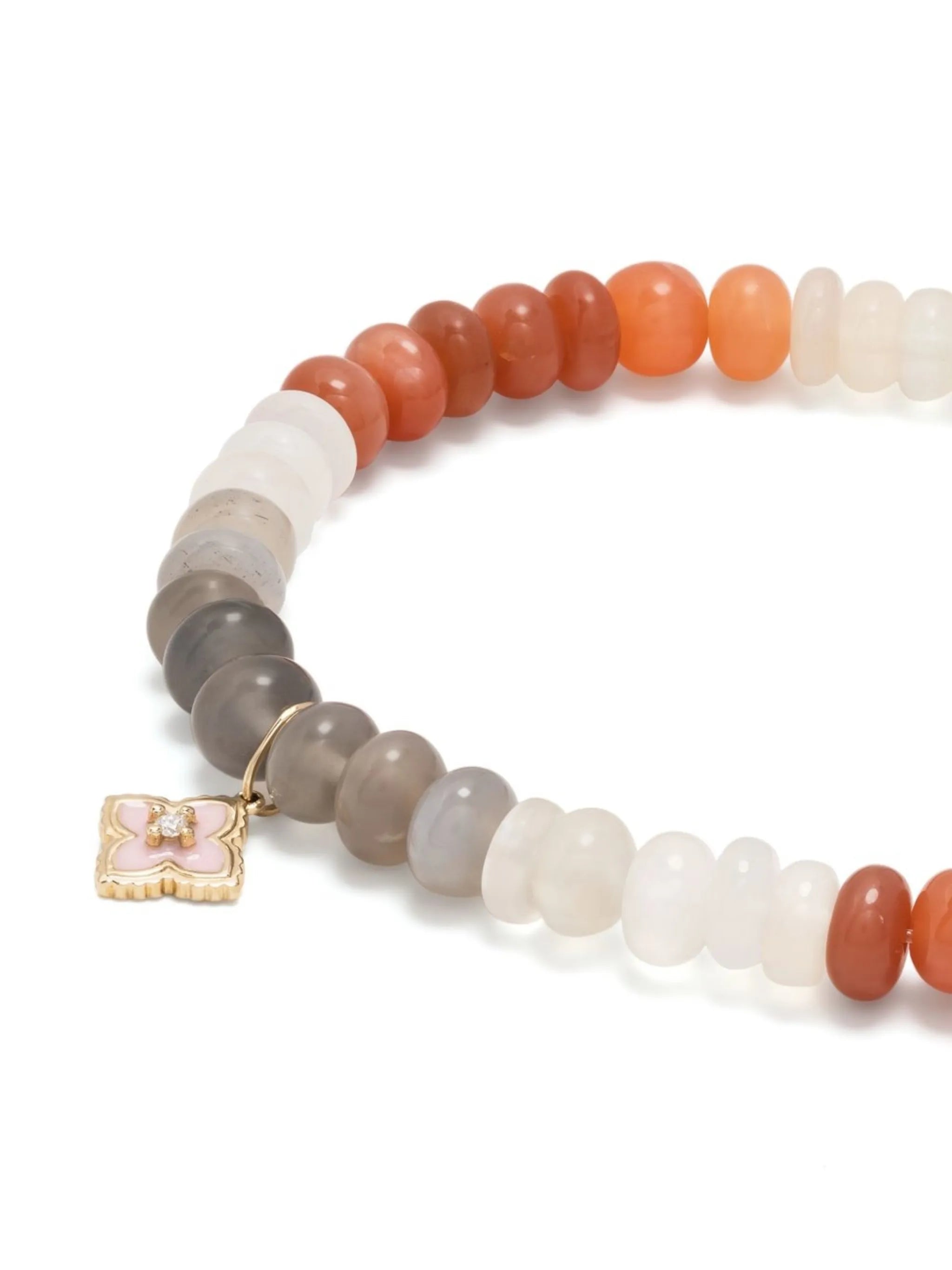 14kt yellow gold moonstone beaded bracelet