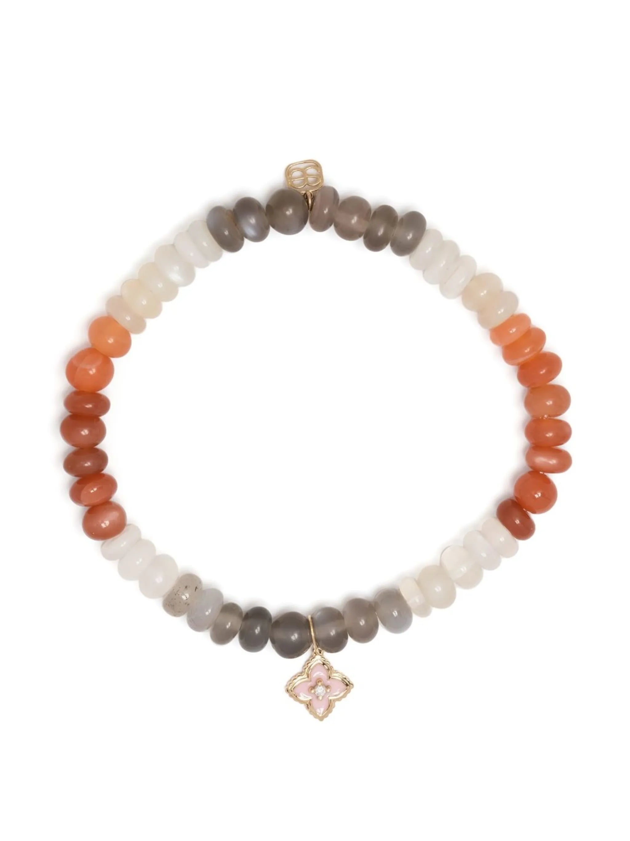 14kt yellow gold moonstone beaded bracelet