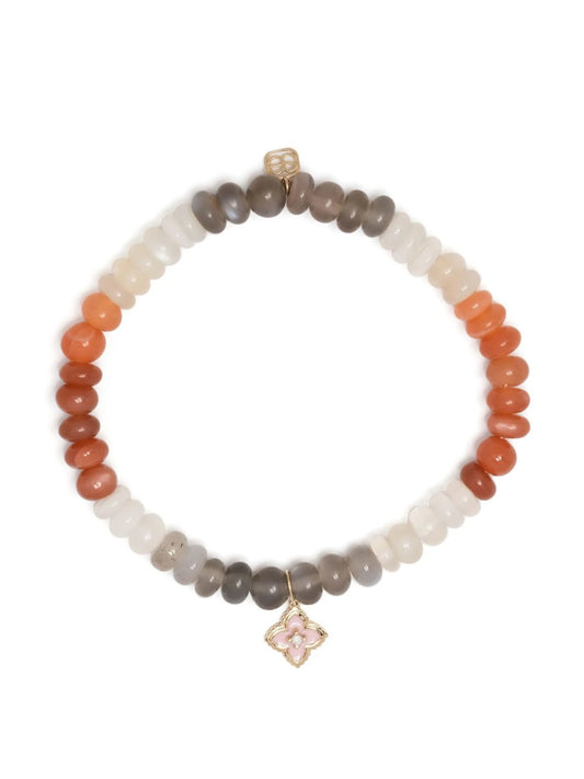 14kt yellow gold moonstone beaded bracelet