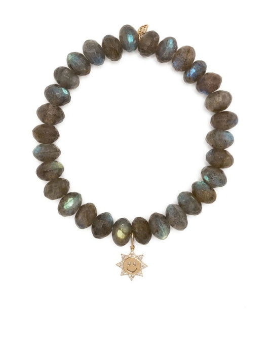 14kt yellow gold labradorite beaded bracelet