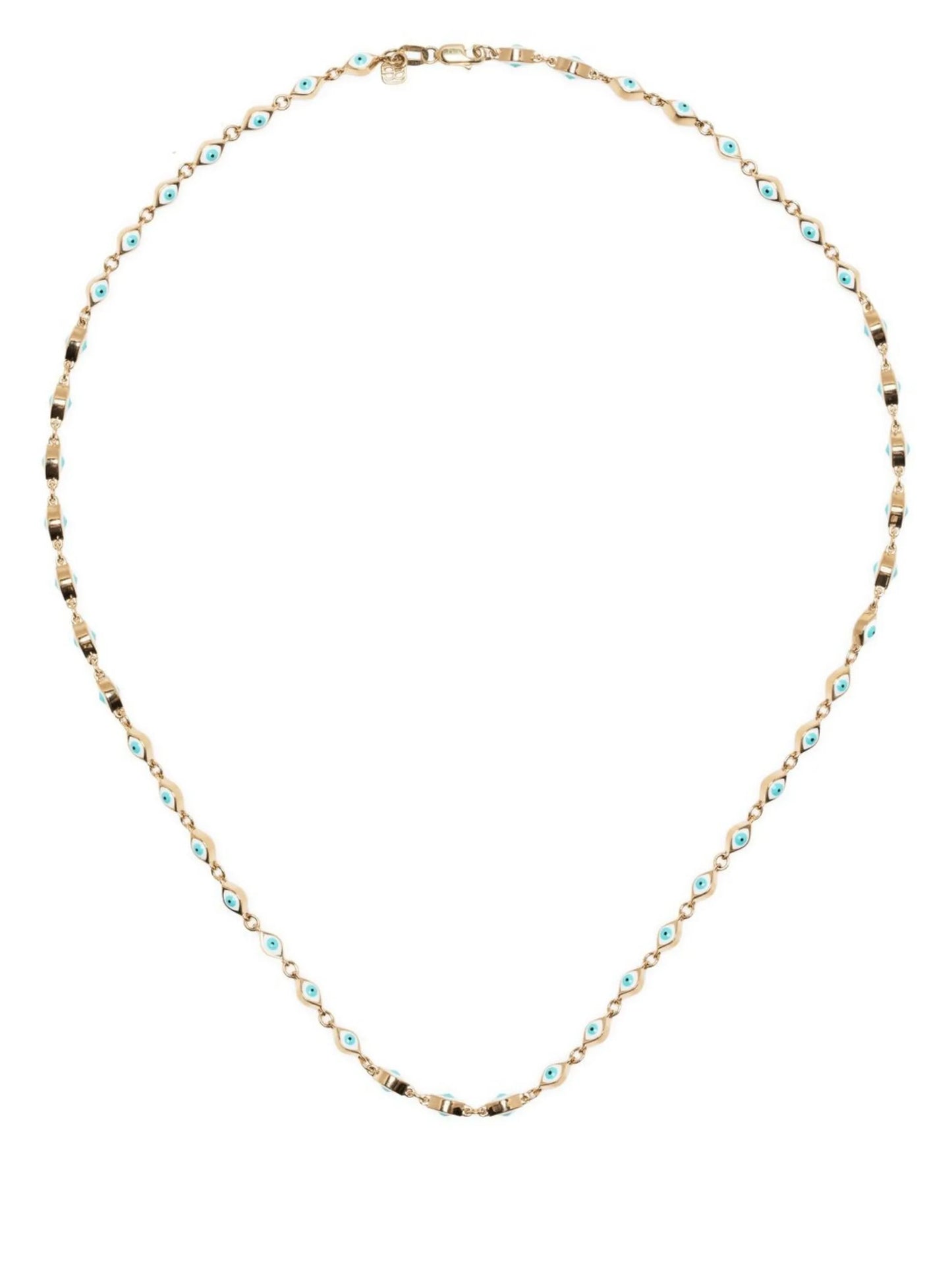 14kt yellow gold evil eye necklace
