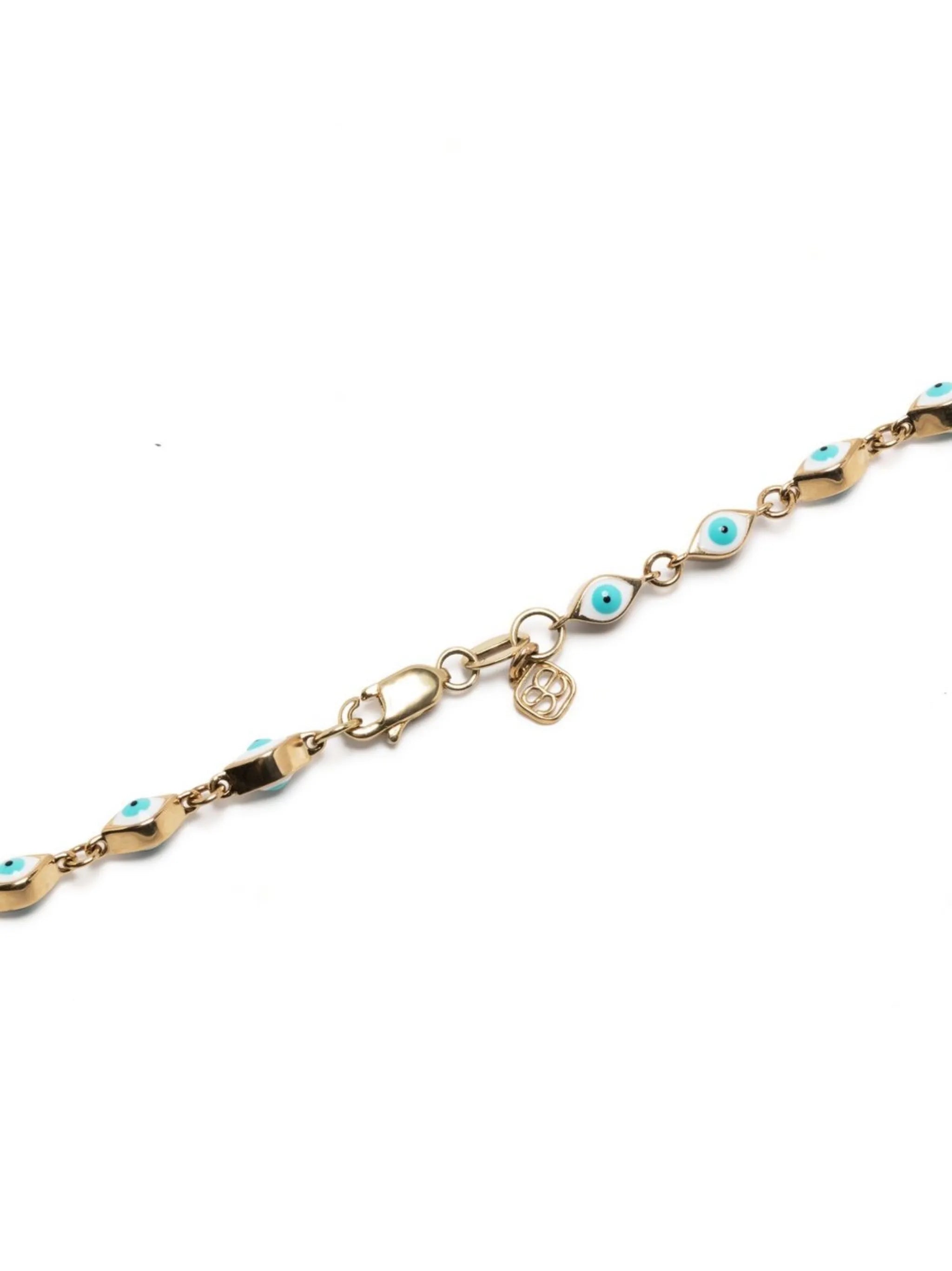 14kt yellow gold evil eye necklace