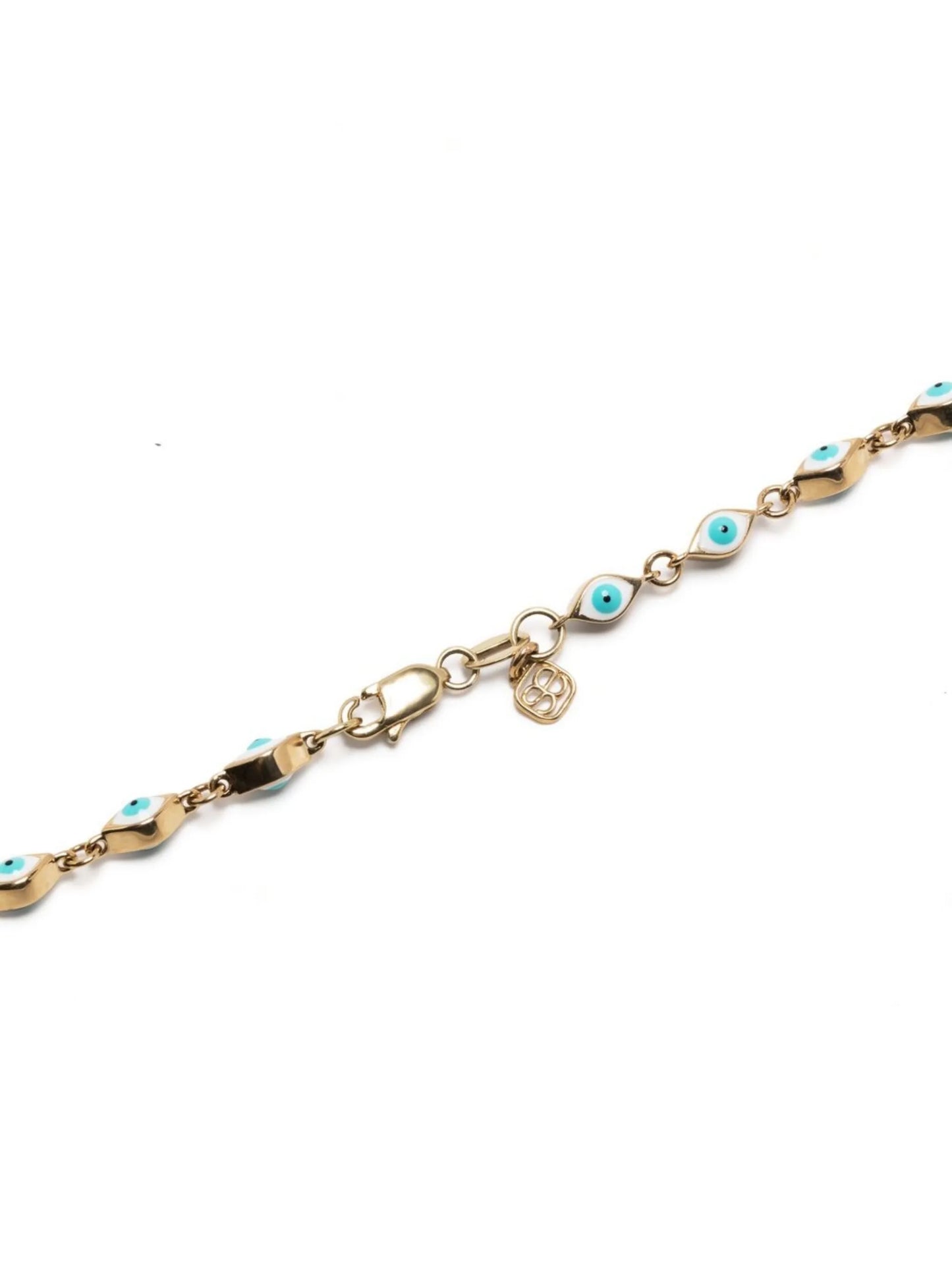 14kt yellow gold evil eye necklace