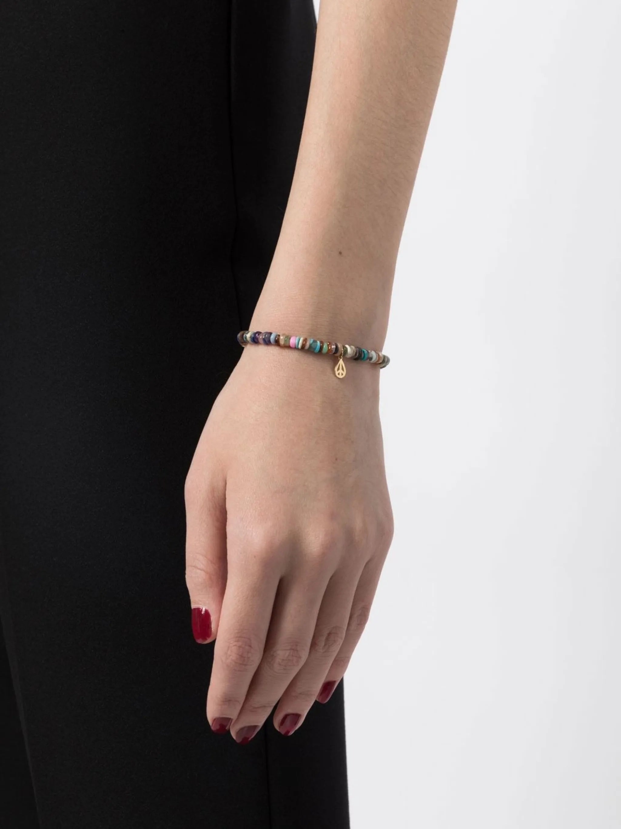 14kt yellow gold heishi beaded bracelet