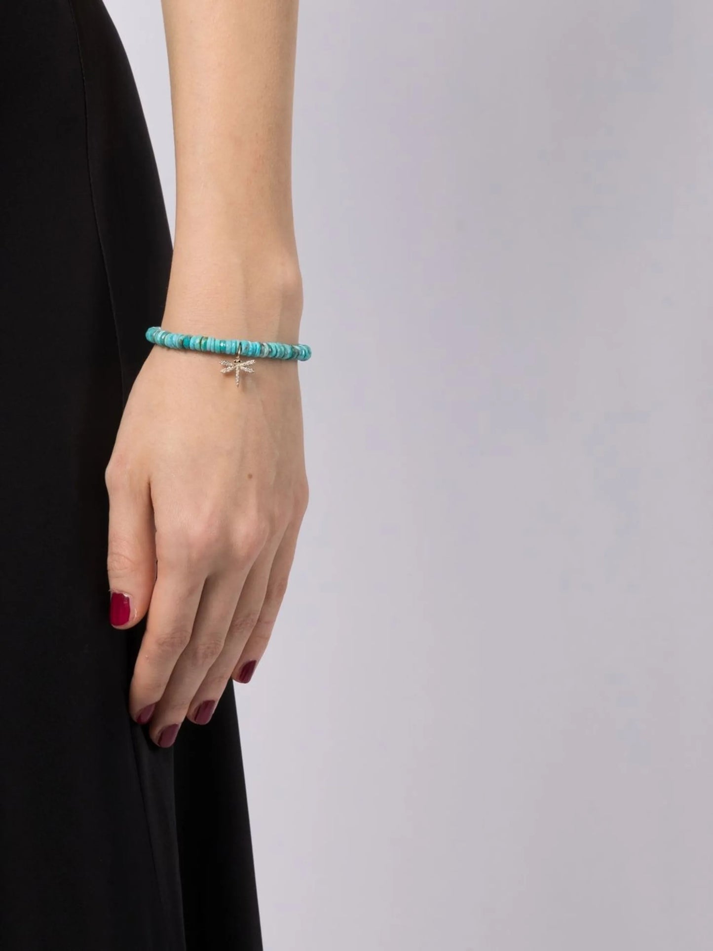 14kt yellow gold turquoise beaded bracelet