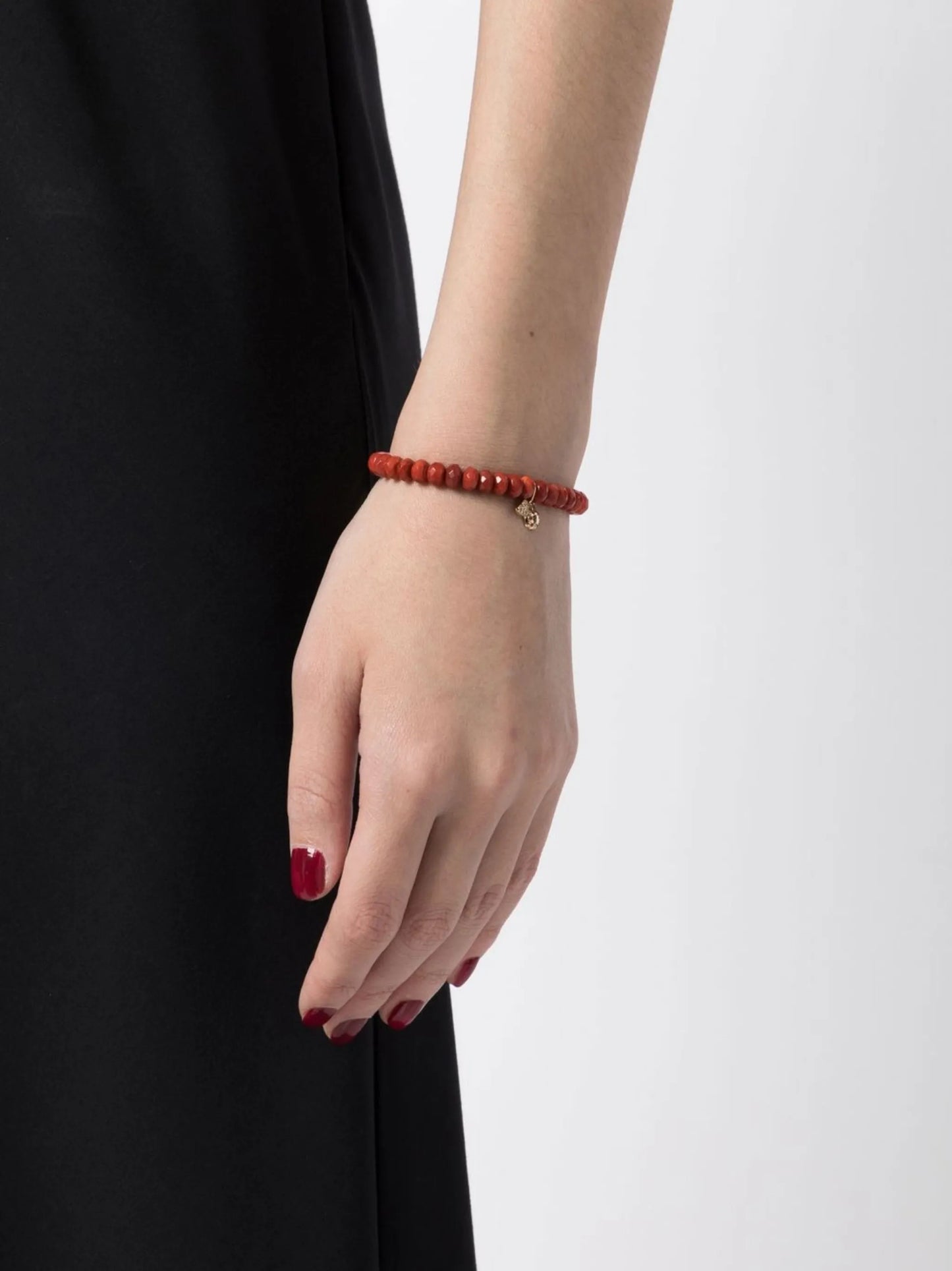 14kt yellow gold coral beaded bracelet