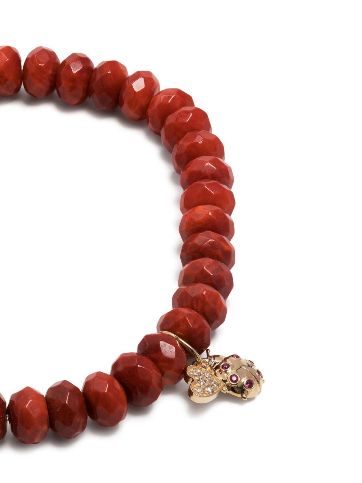 14kt yellow gold coral beaded bracelet