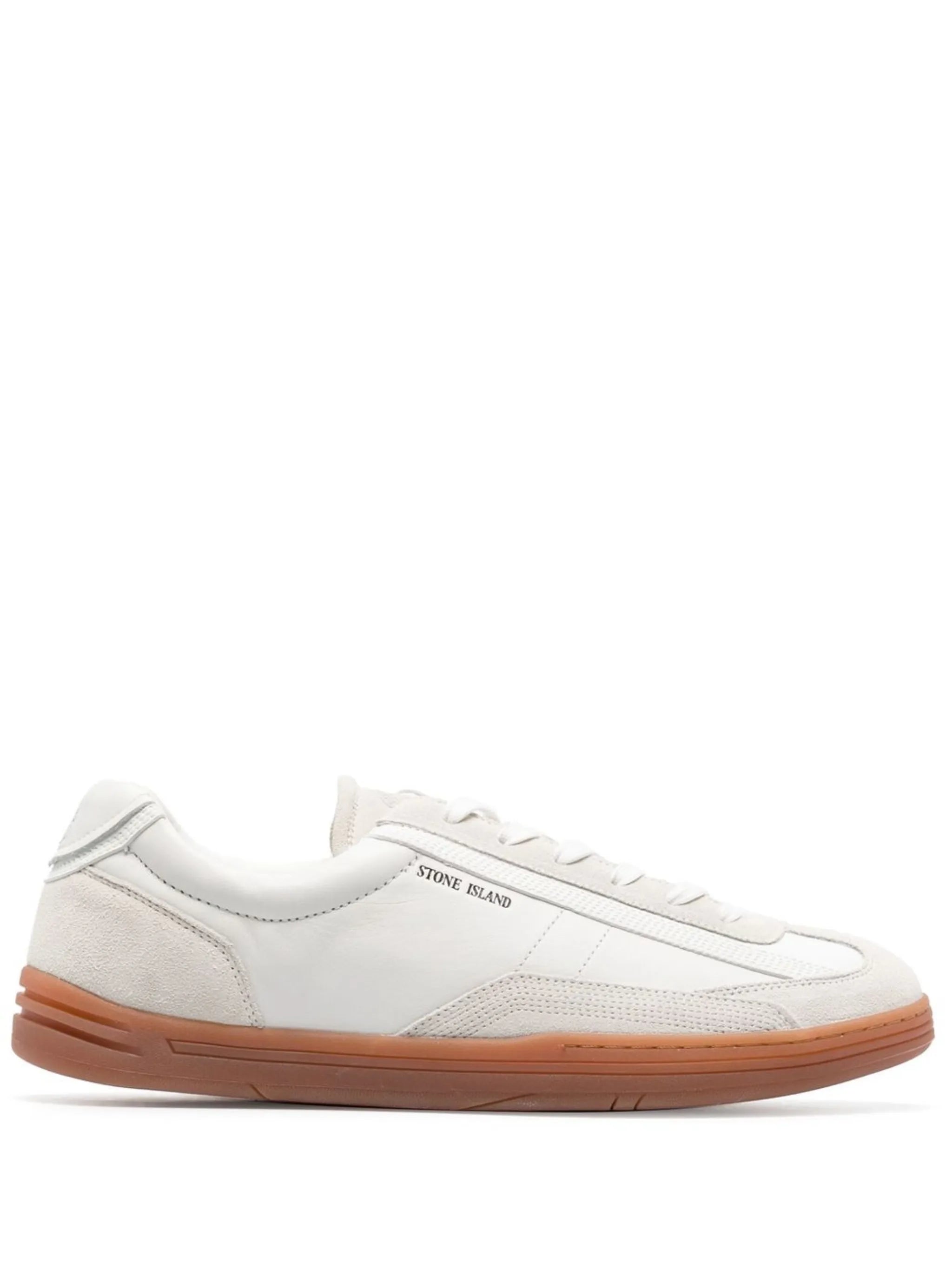 suede-trimmed low-top sneakers