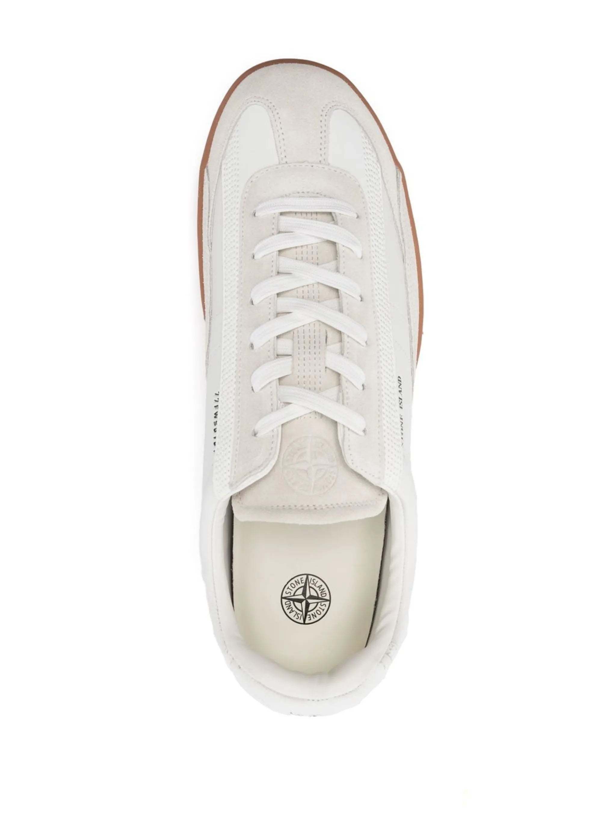 suede-trimmed low-top sneakers