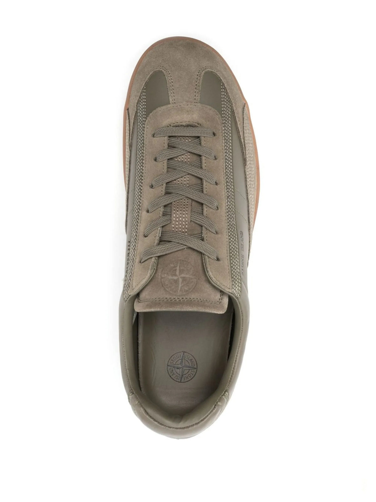 suede-trimmed low-top sneakers