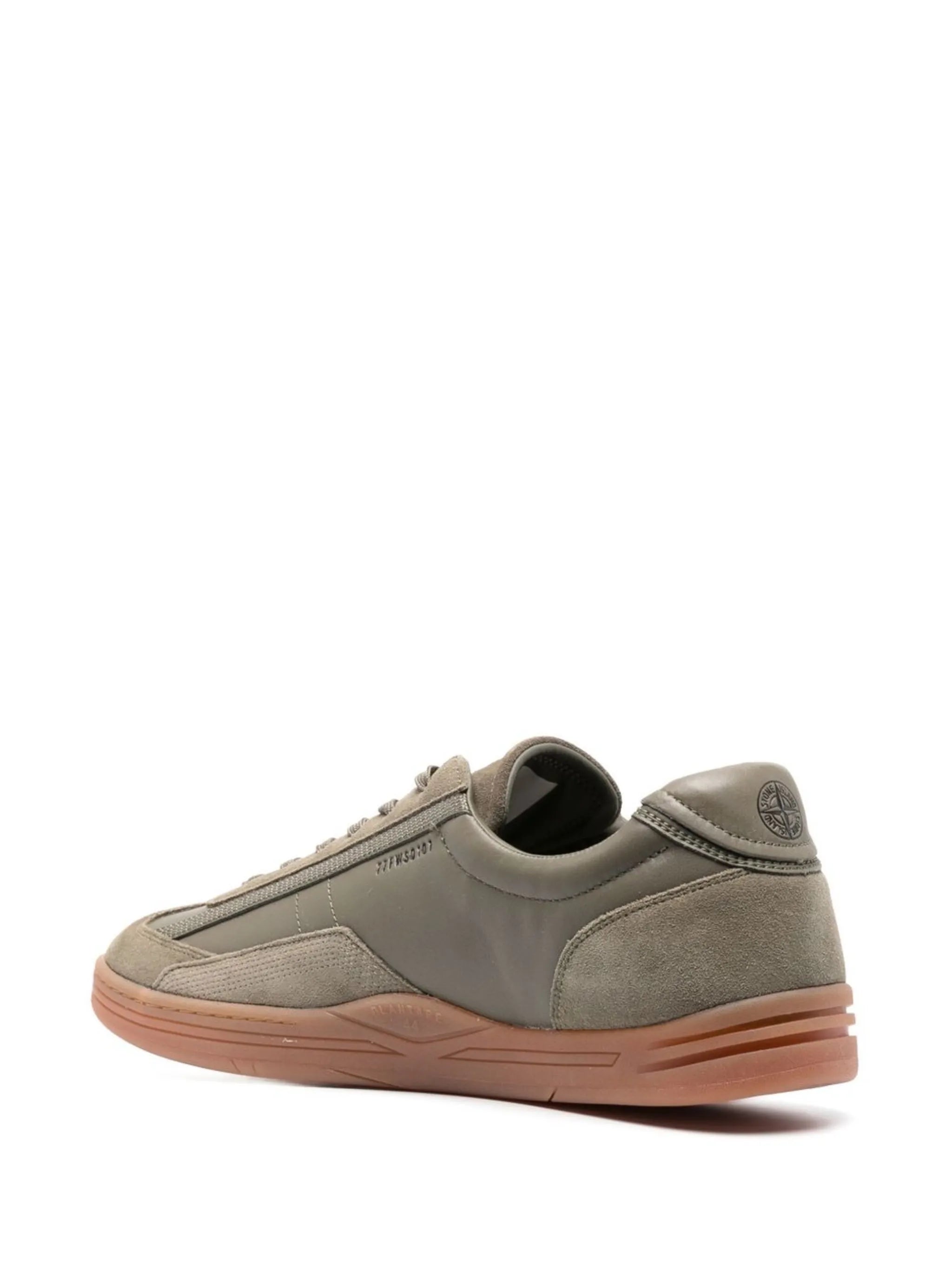 suede-trimmed low-top sneakers