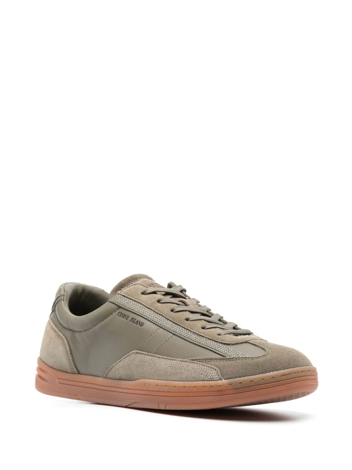 suede-trimmed low-top sneakers