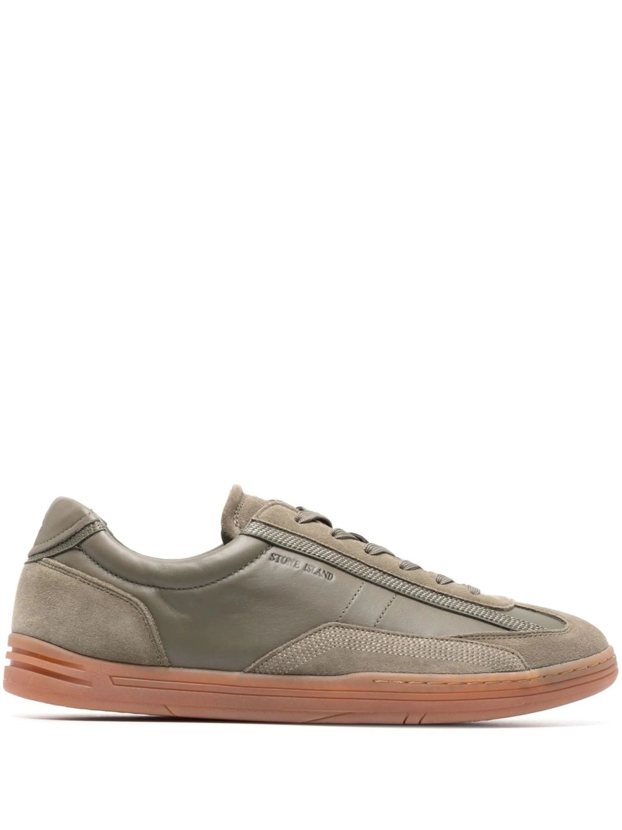 suede-trimmed low-top sneakers