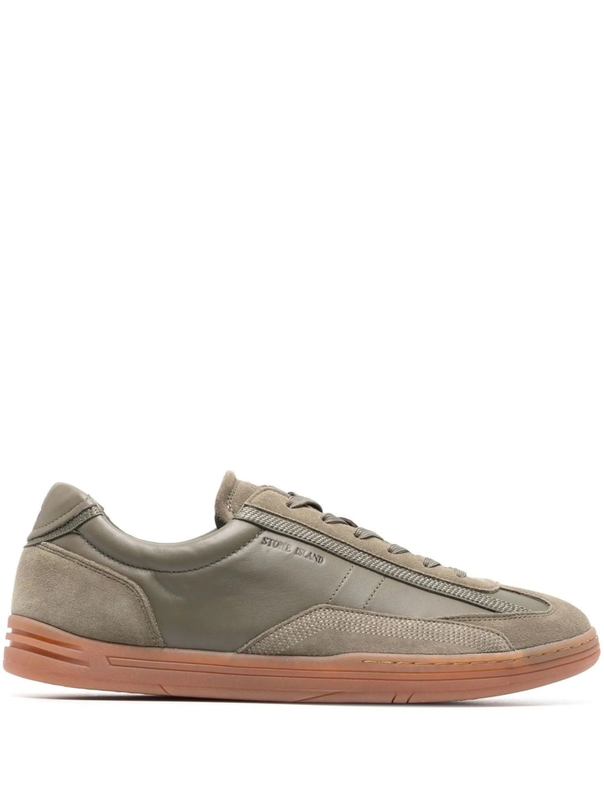 suede-trimmed low-top sneakers