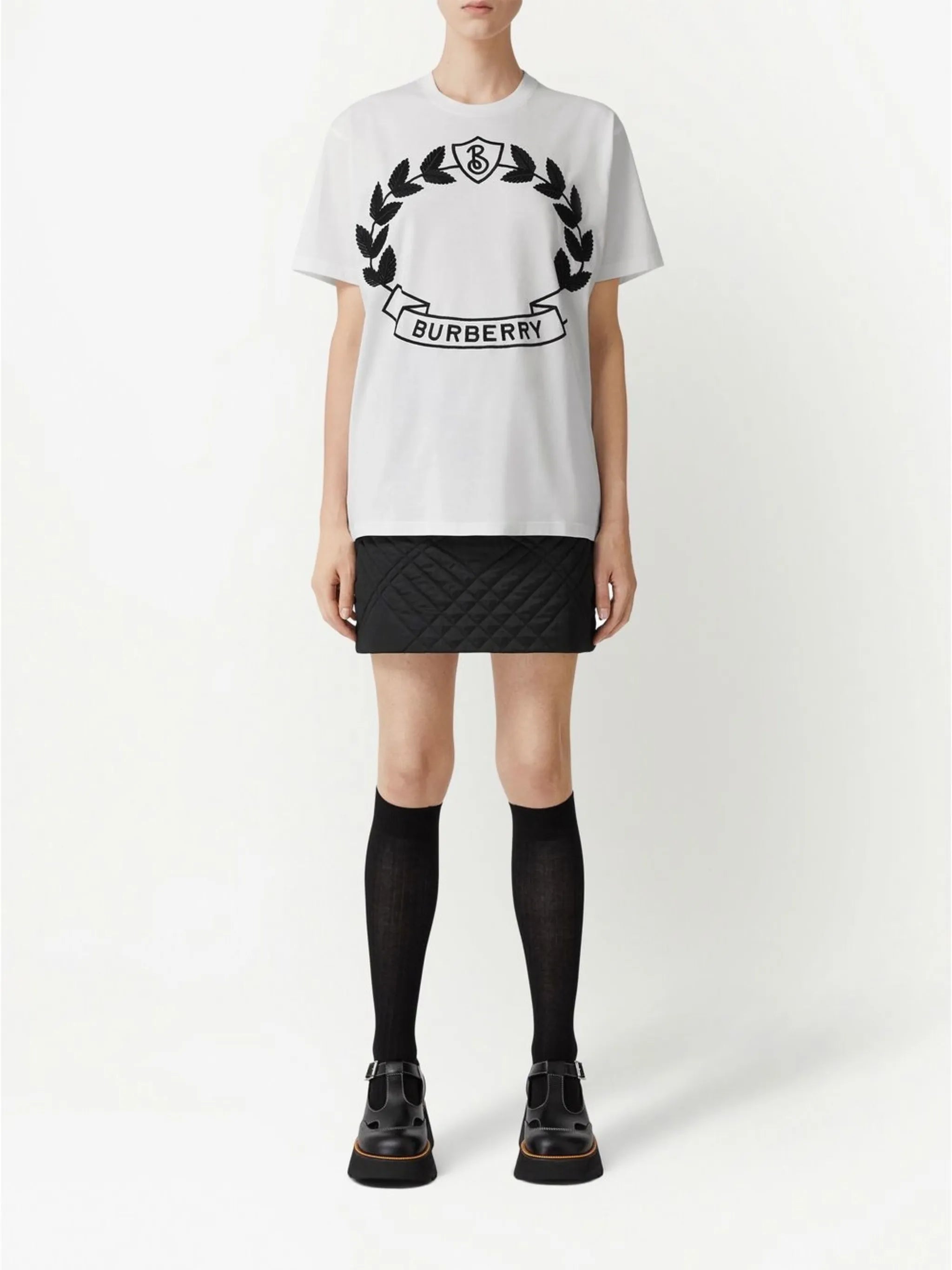 logo-embroidered cotton T-shirt