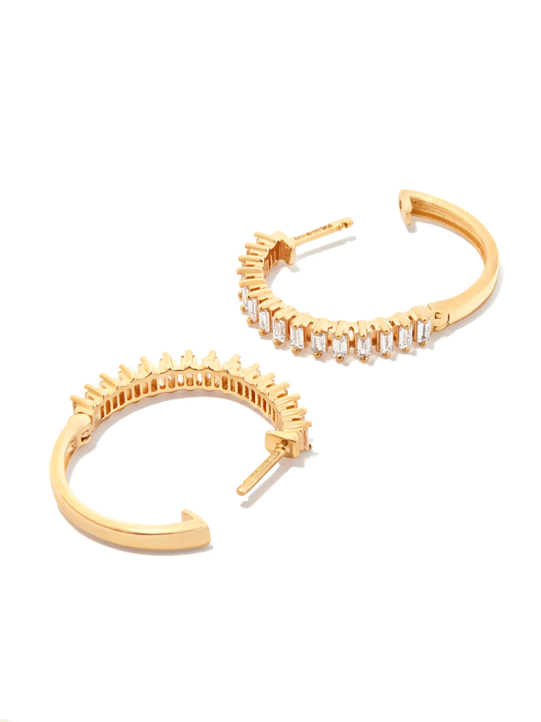 14kt yellow gold Sadie hoop earrings