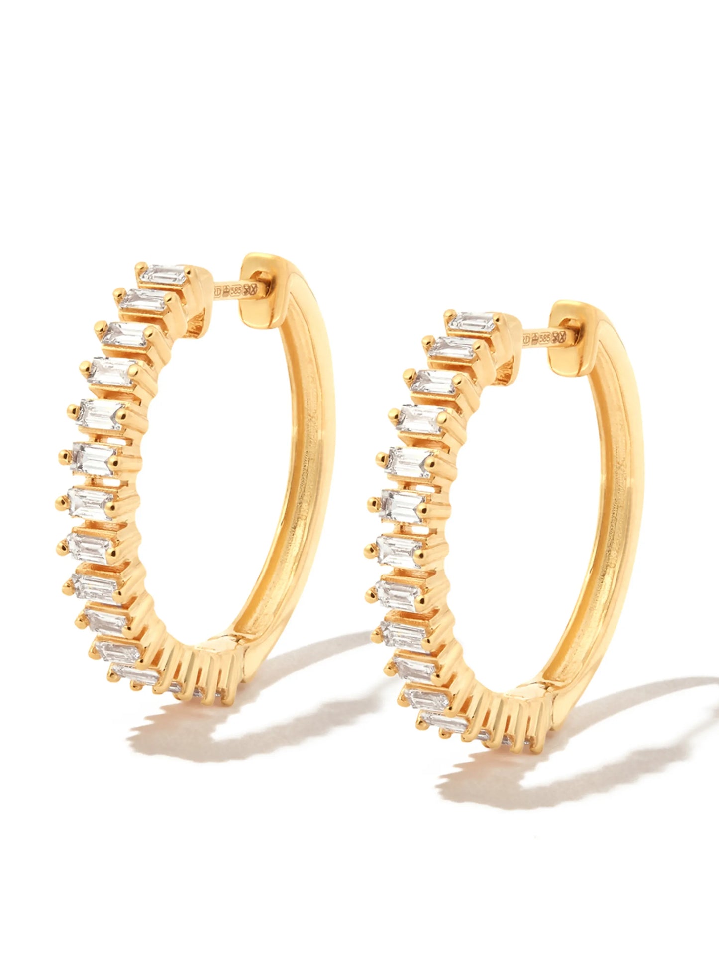 14kt yellow gold Sadie hoop earrings