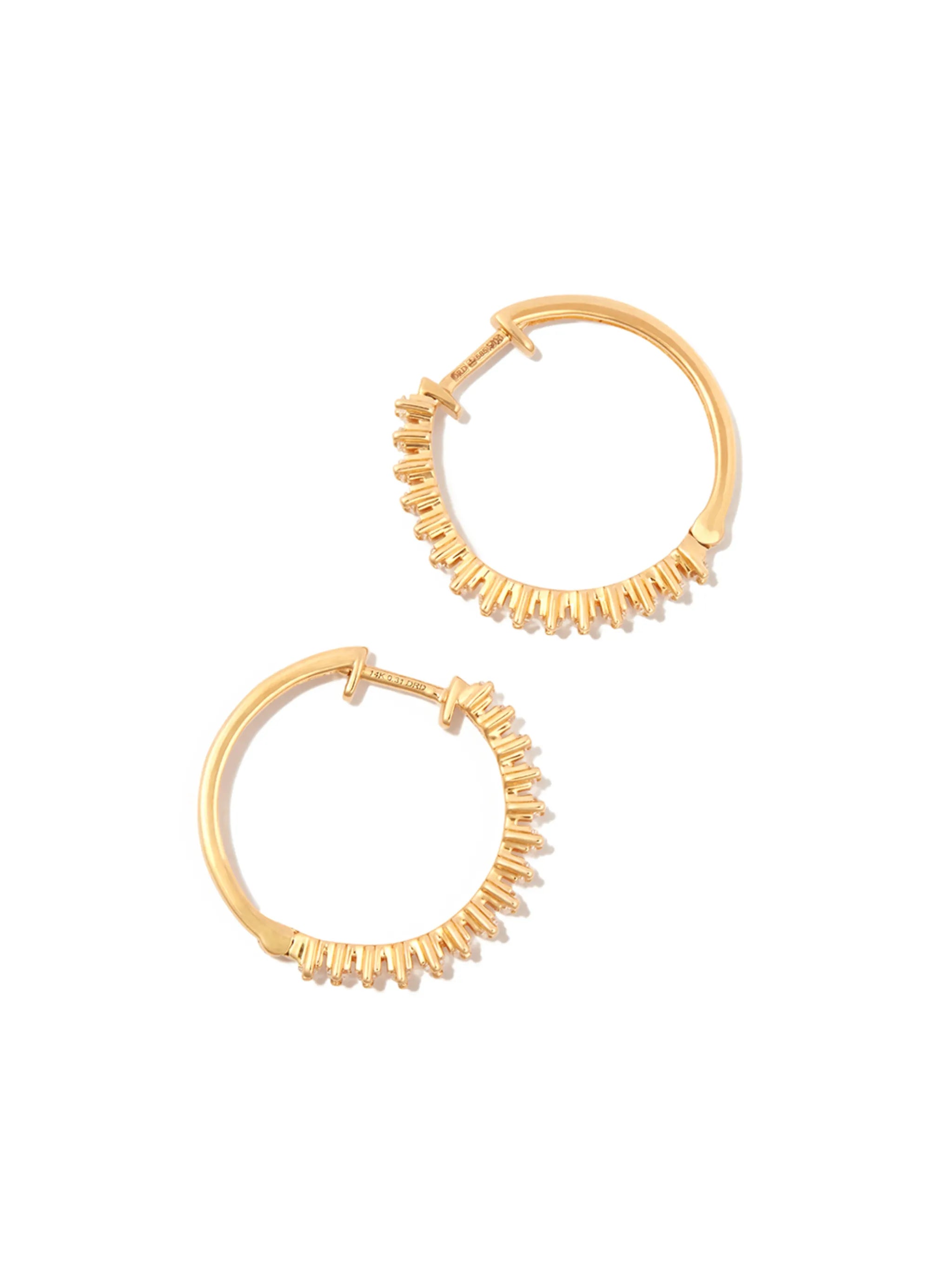 14kt yellow gold Sadie hoop earrings