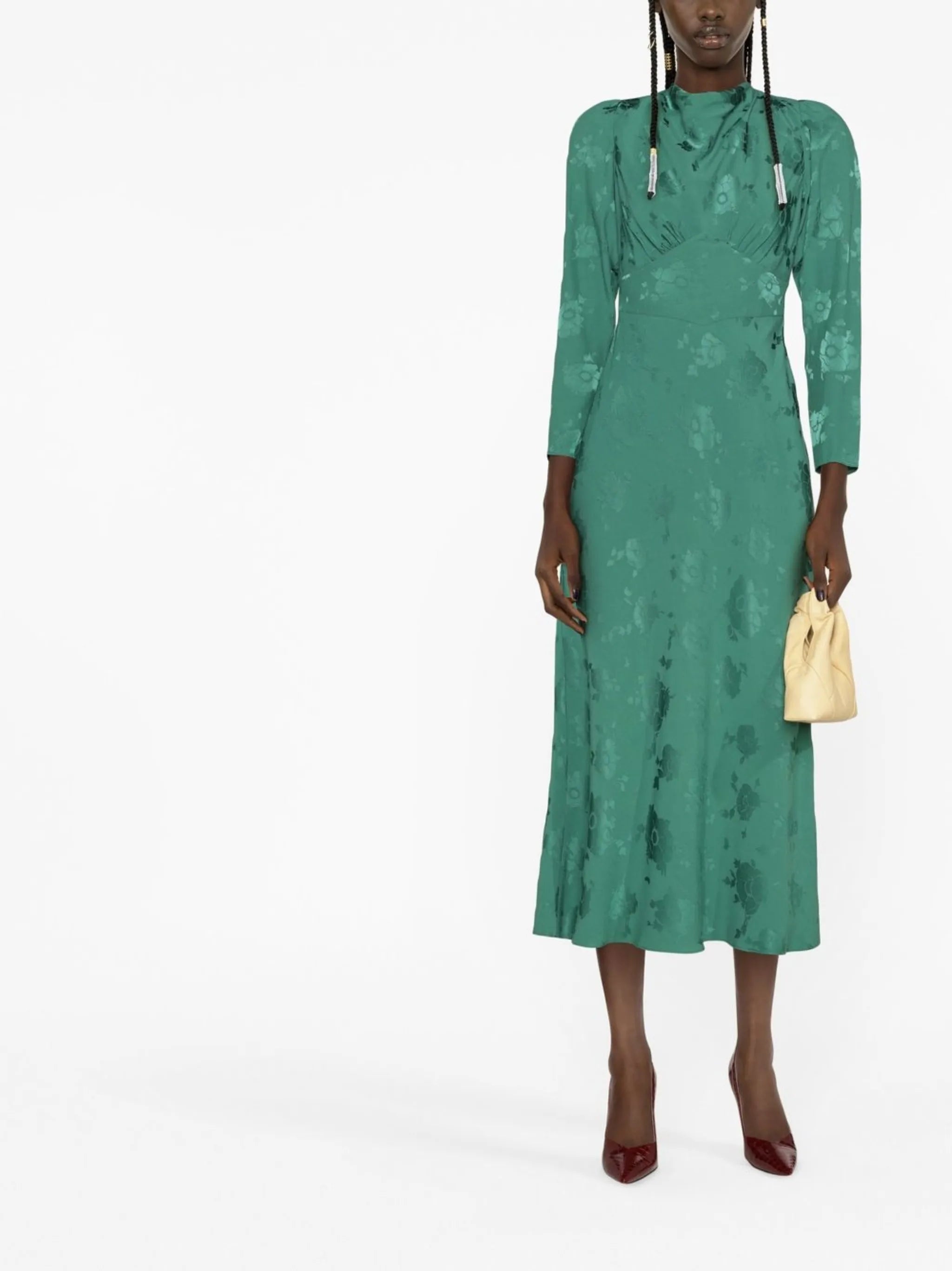 Ginger jacquard midi dress