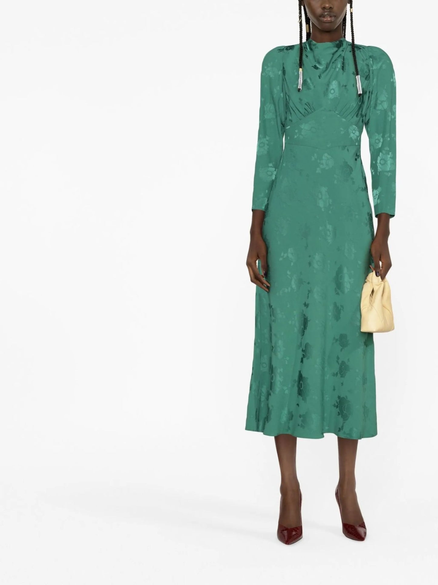 Ginger jacquard midi dress