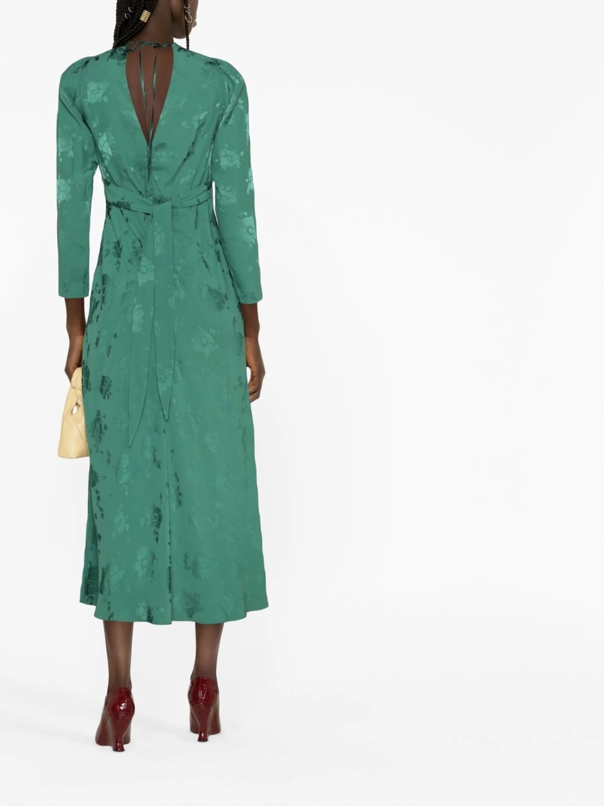 Ginger jacquard midi dress