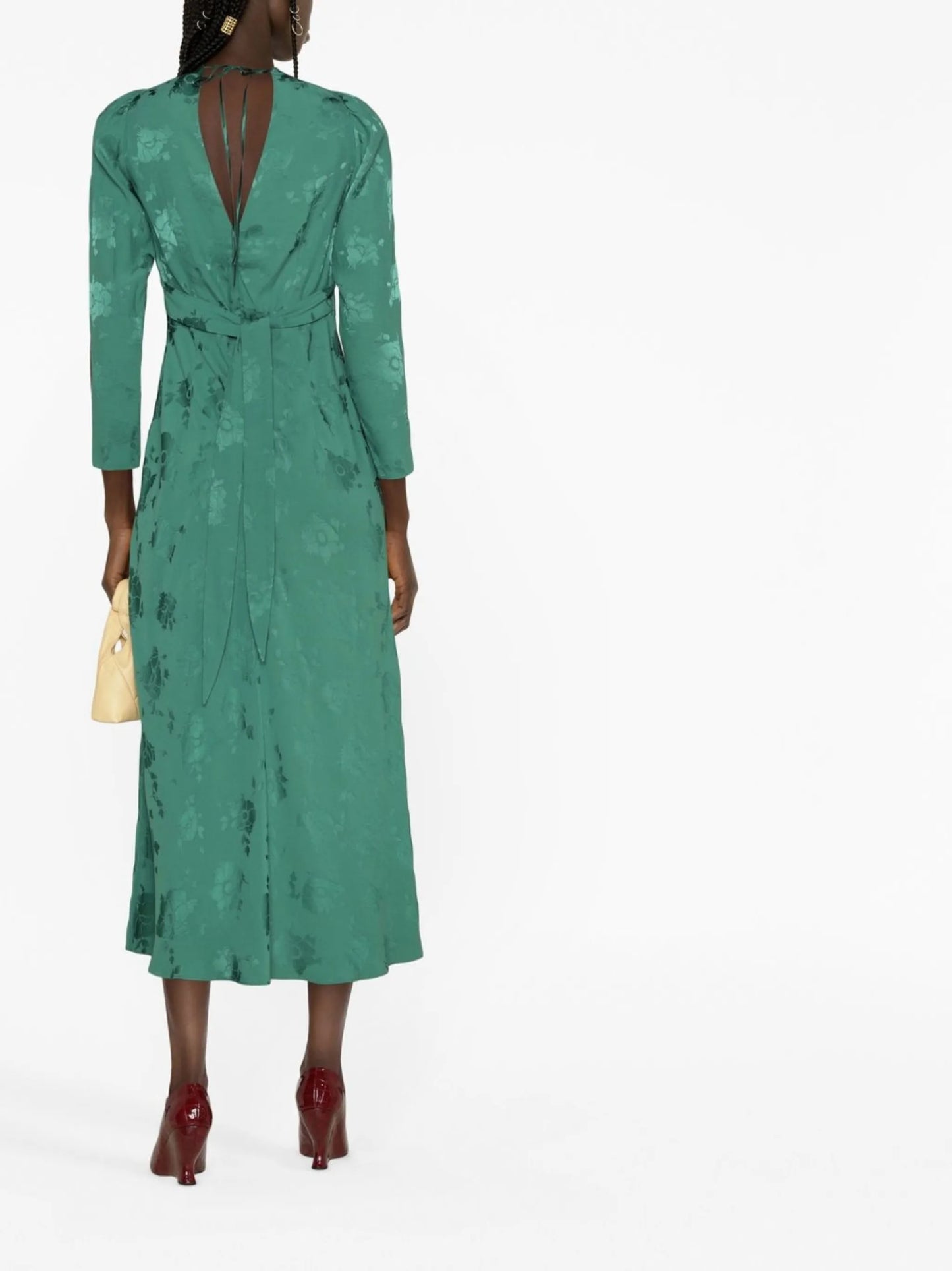 Ginger jacquard midi dress