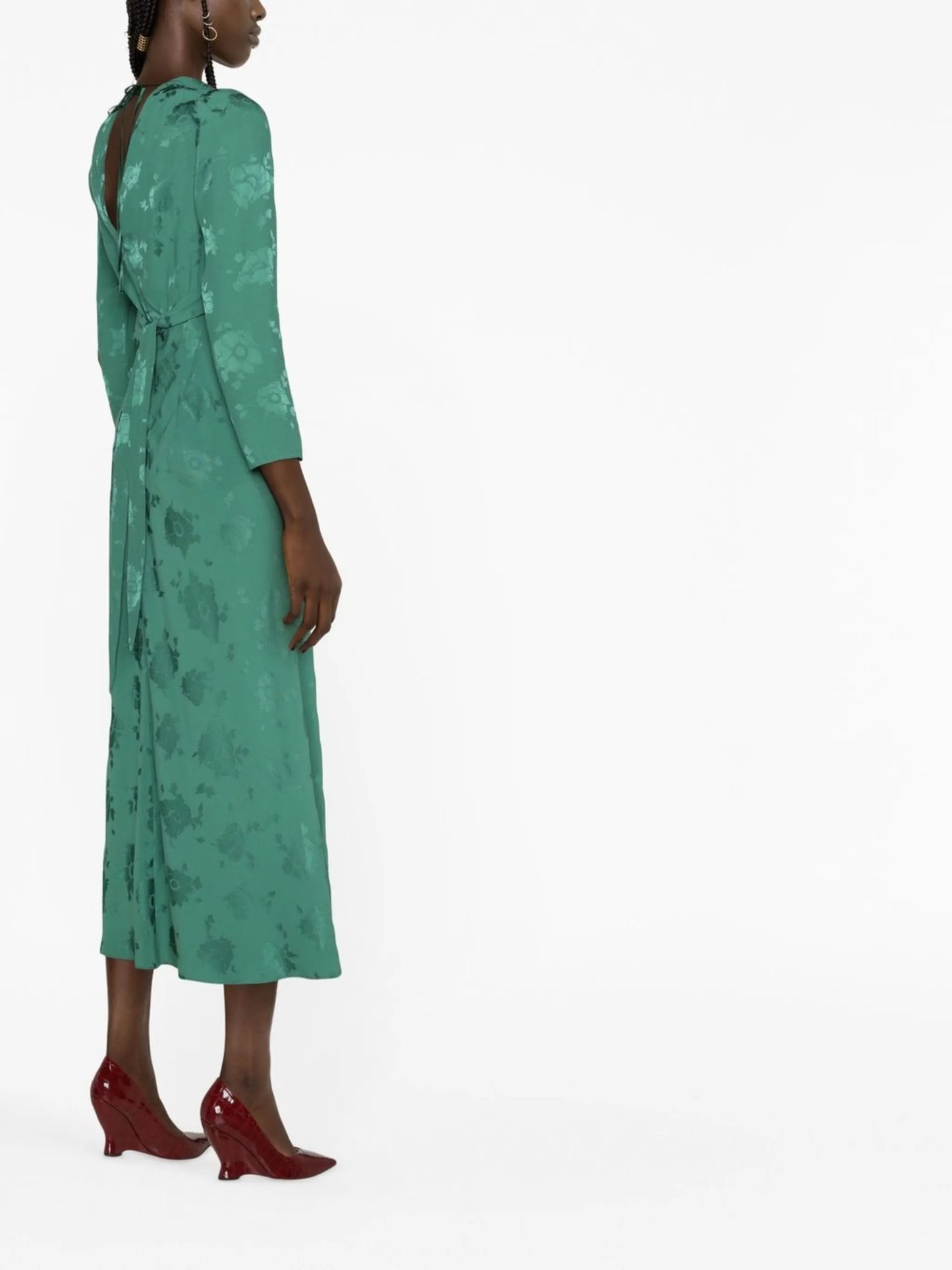 Ginger jacquard midi dress