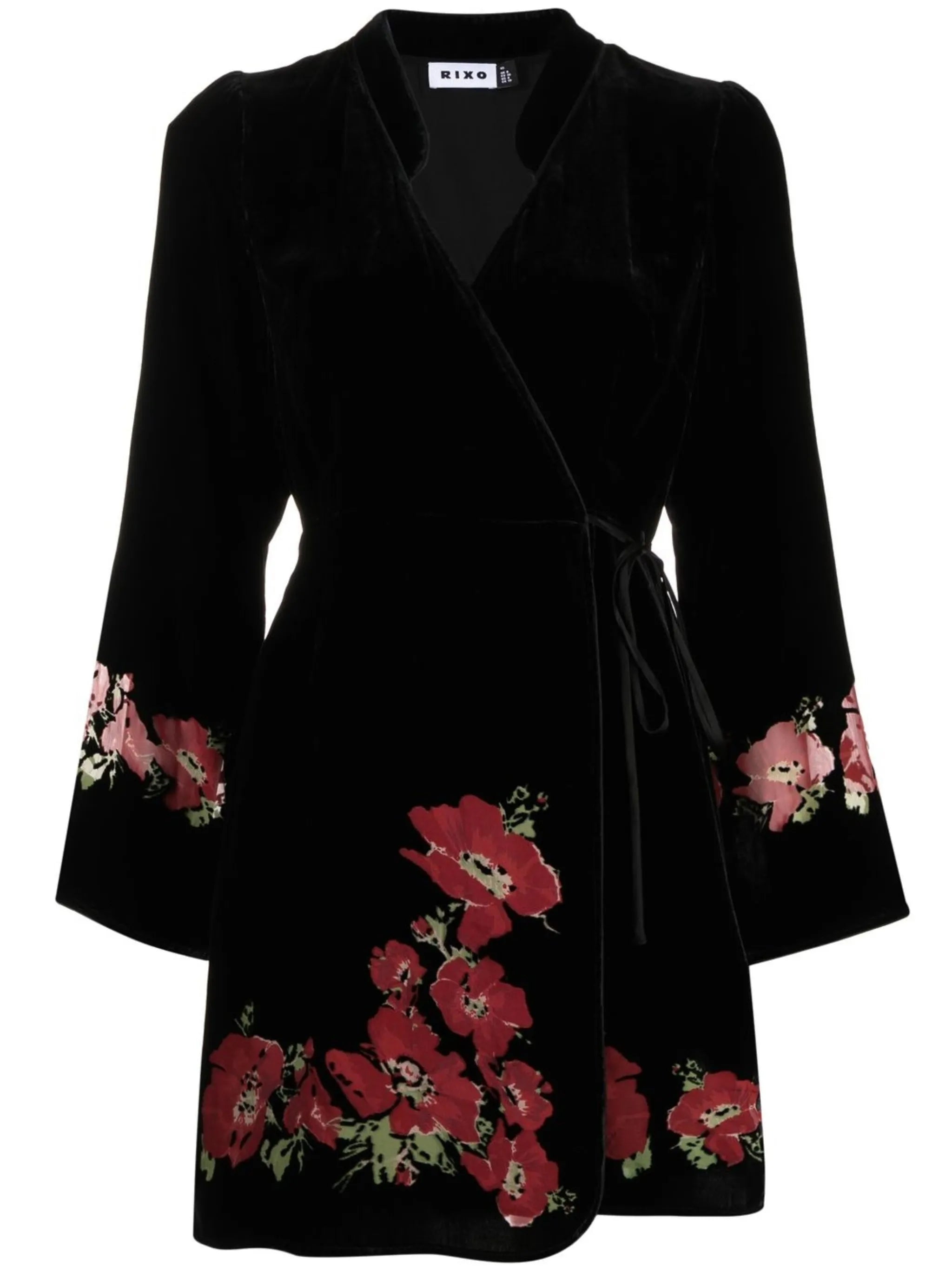 Iris floral-print wrap dress