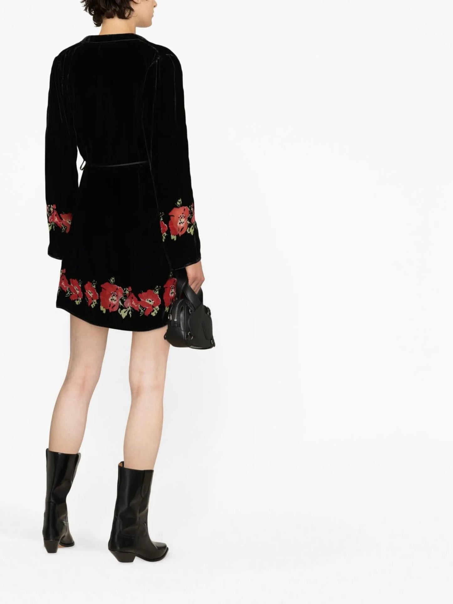 Iris floral-print wrap dress