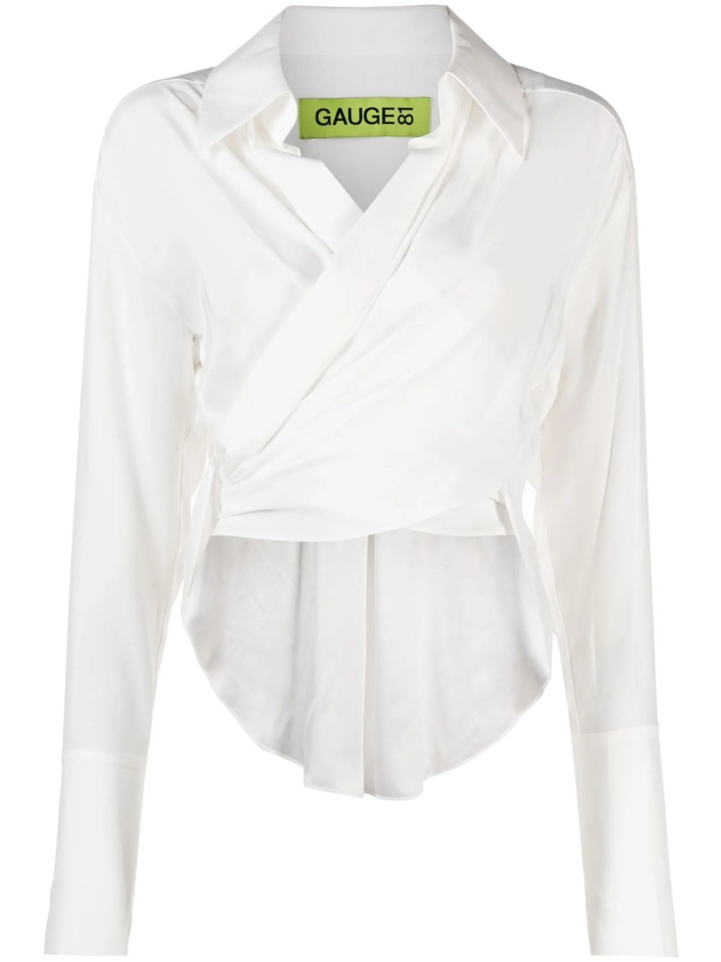 Sabinas silk wraparound shirt