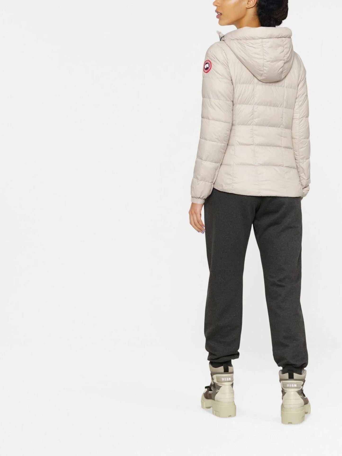 logo-patch puffer jacket