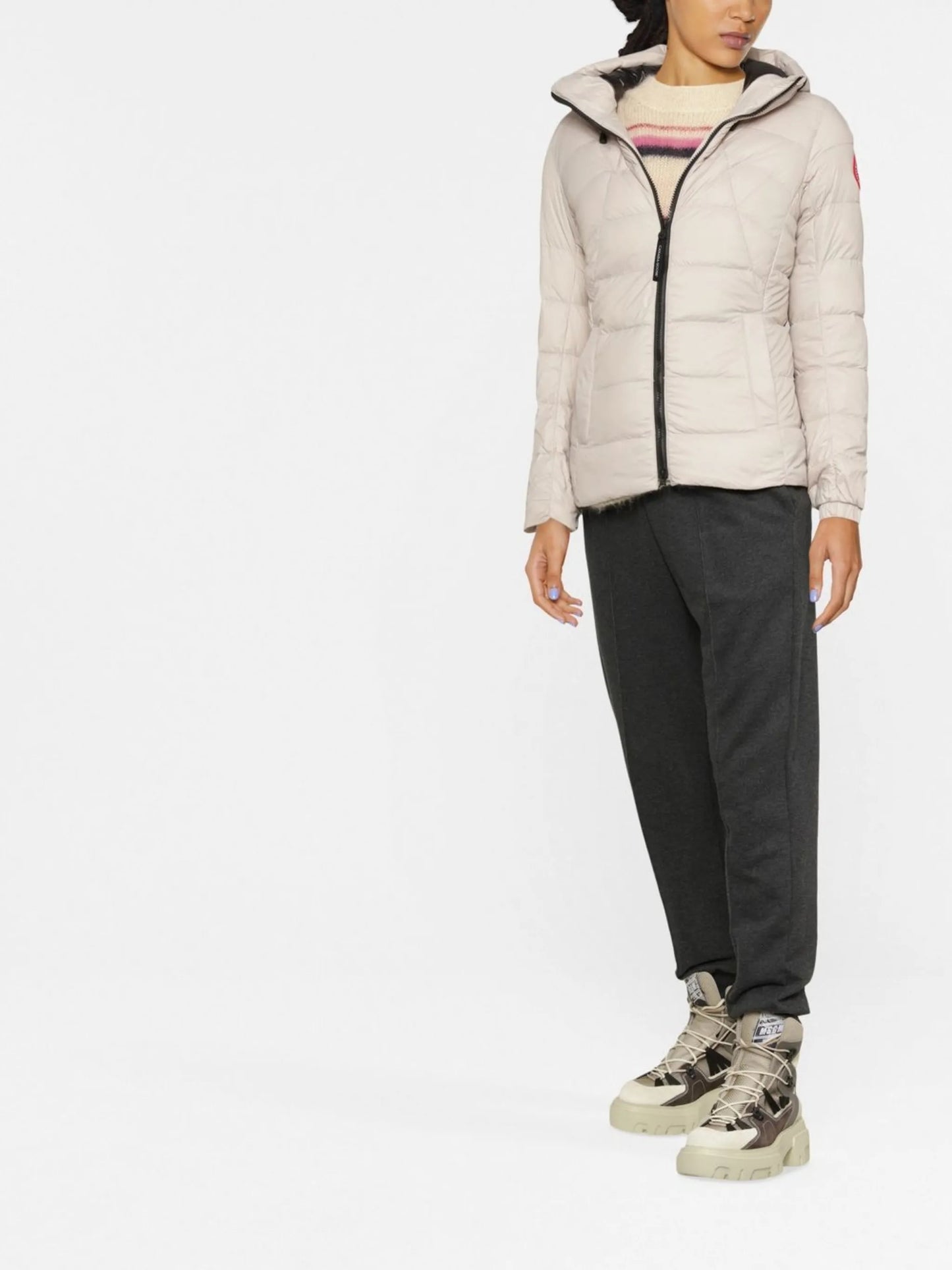 logo-patch puffer jacket