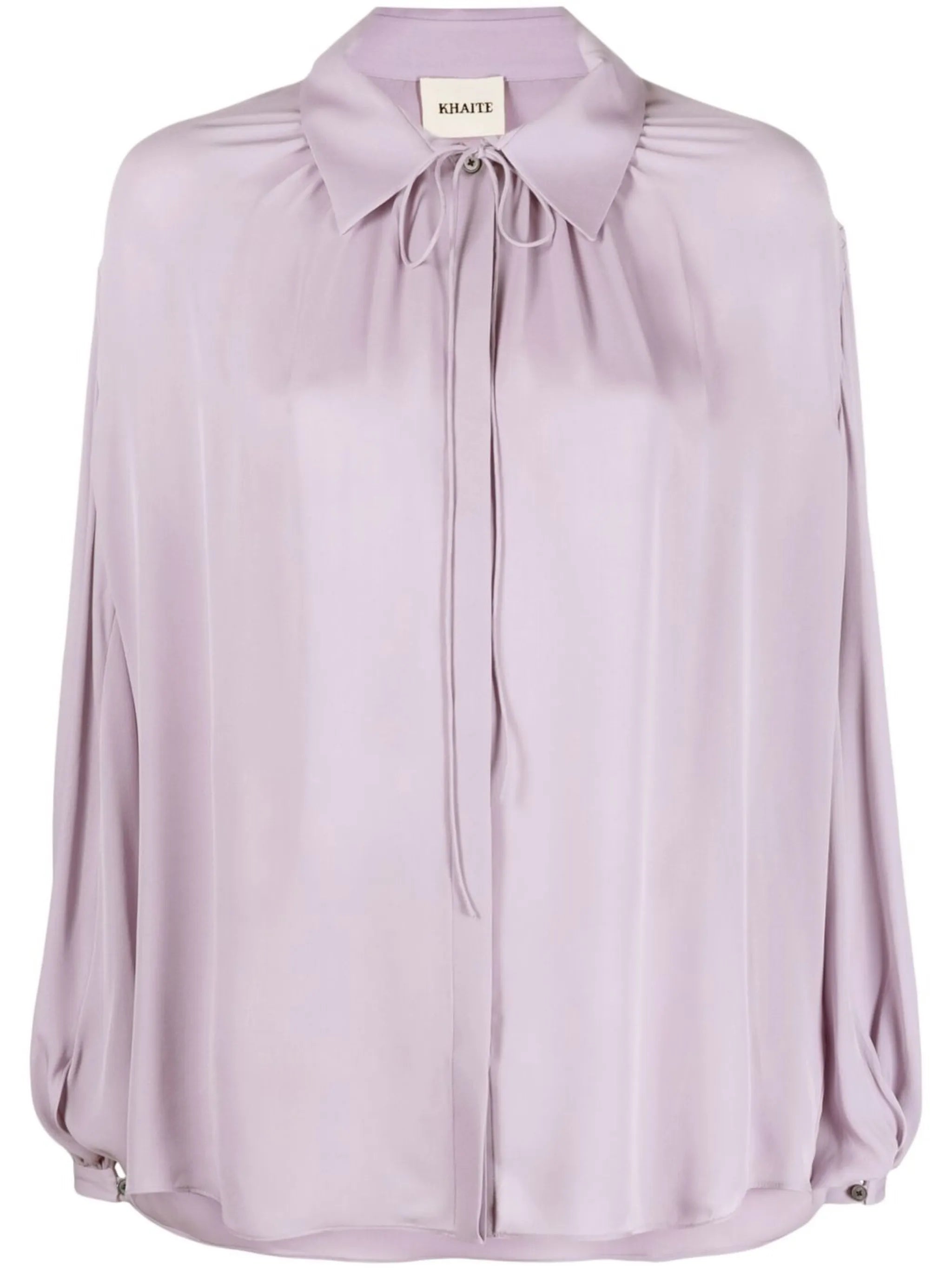 The Frances bishop-sleeve silk blouse