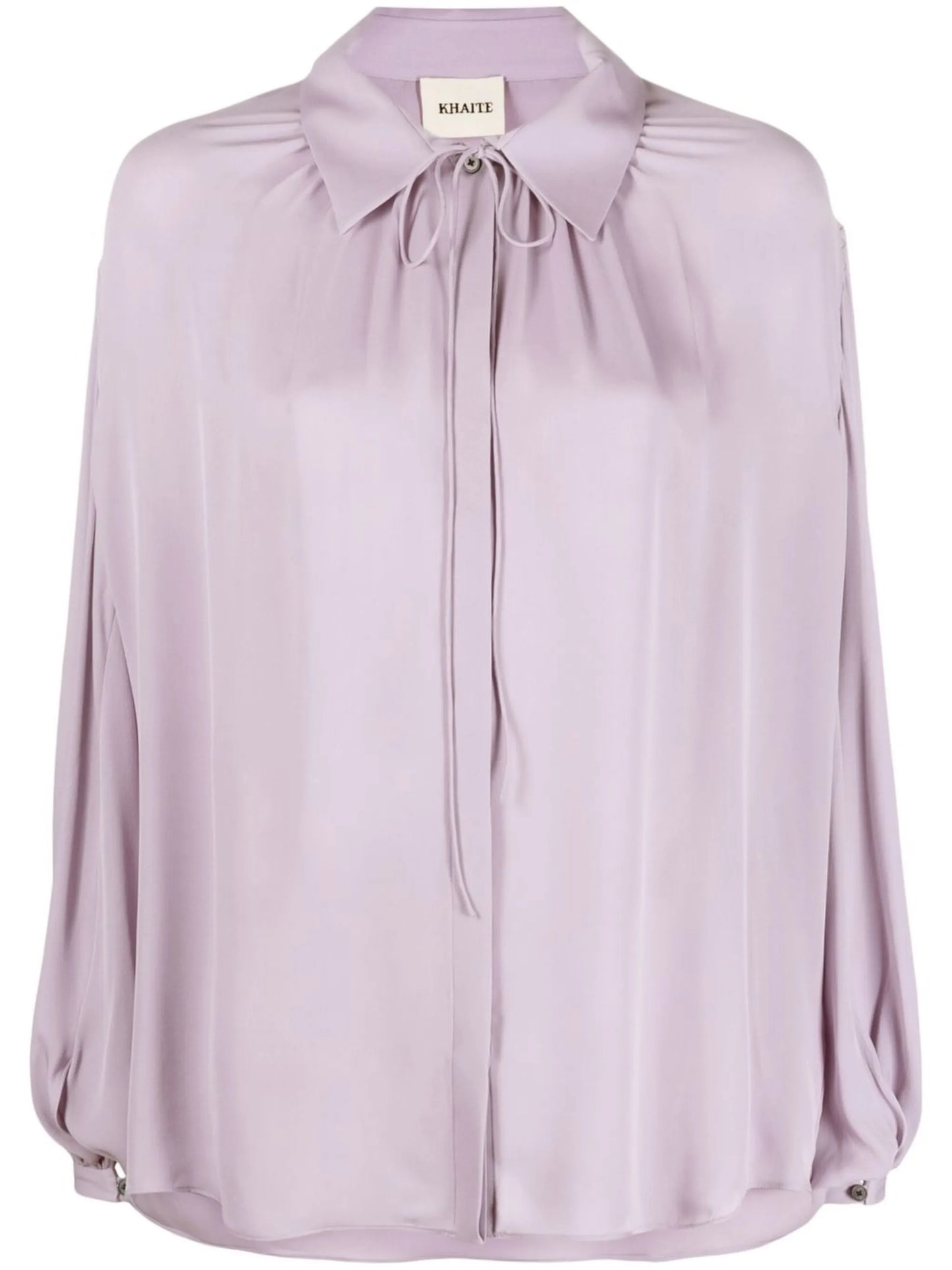 The Frances bishop-sleeve silk blouse