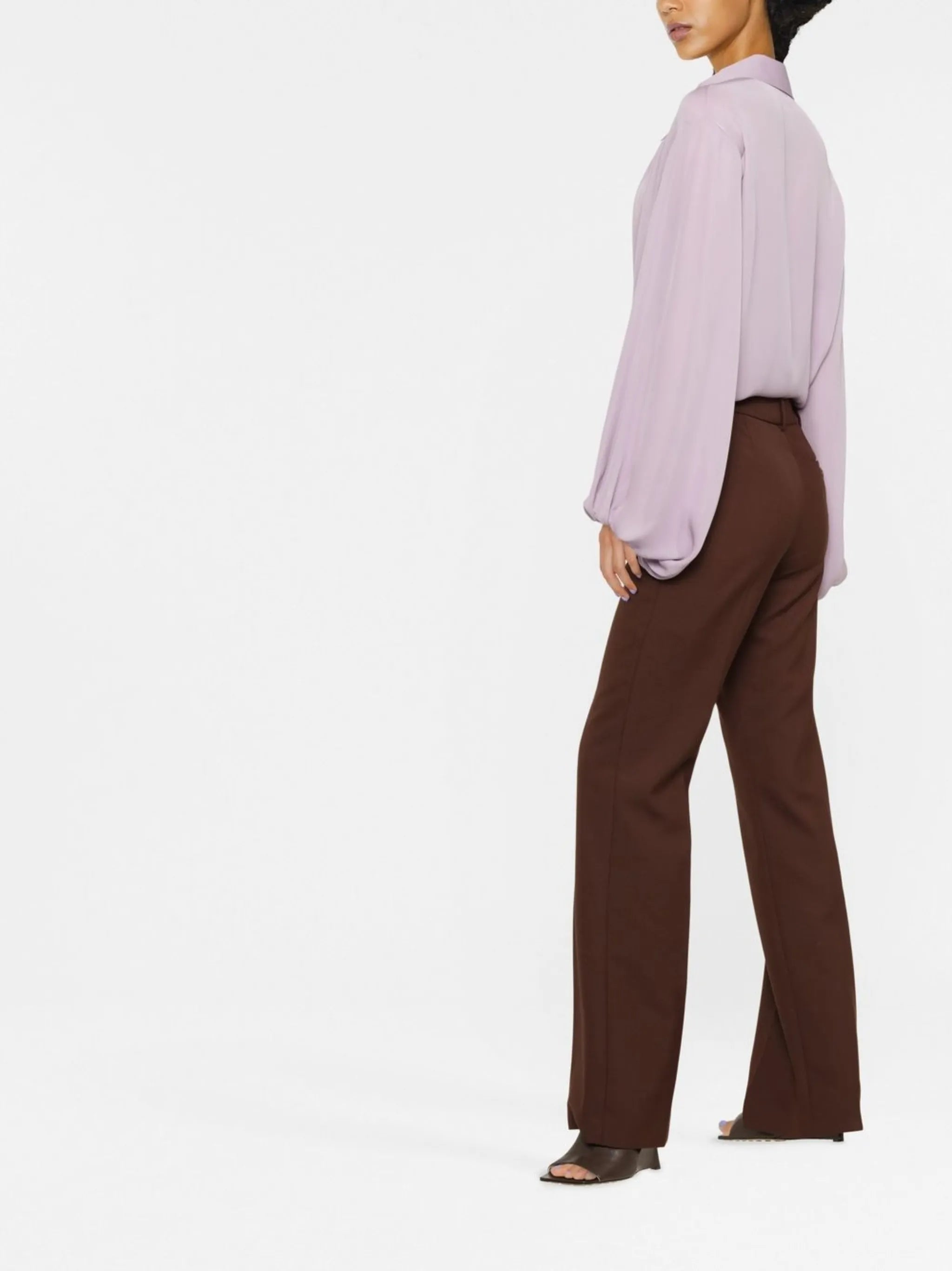 The Frances bishop-sleeve silk blouse