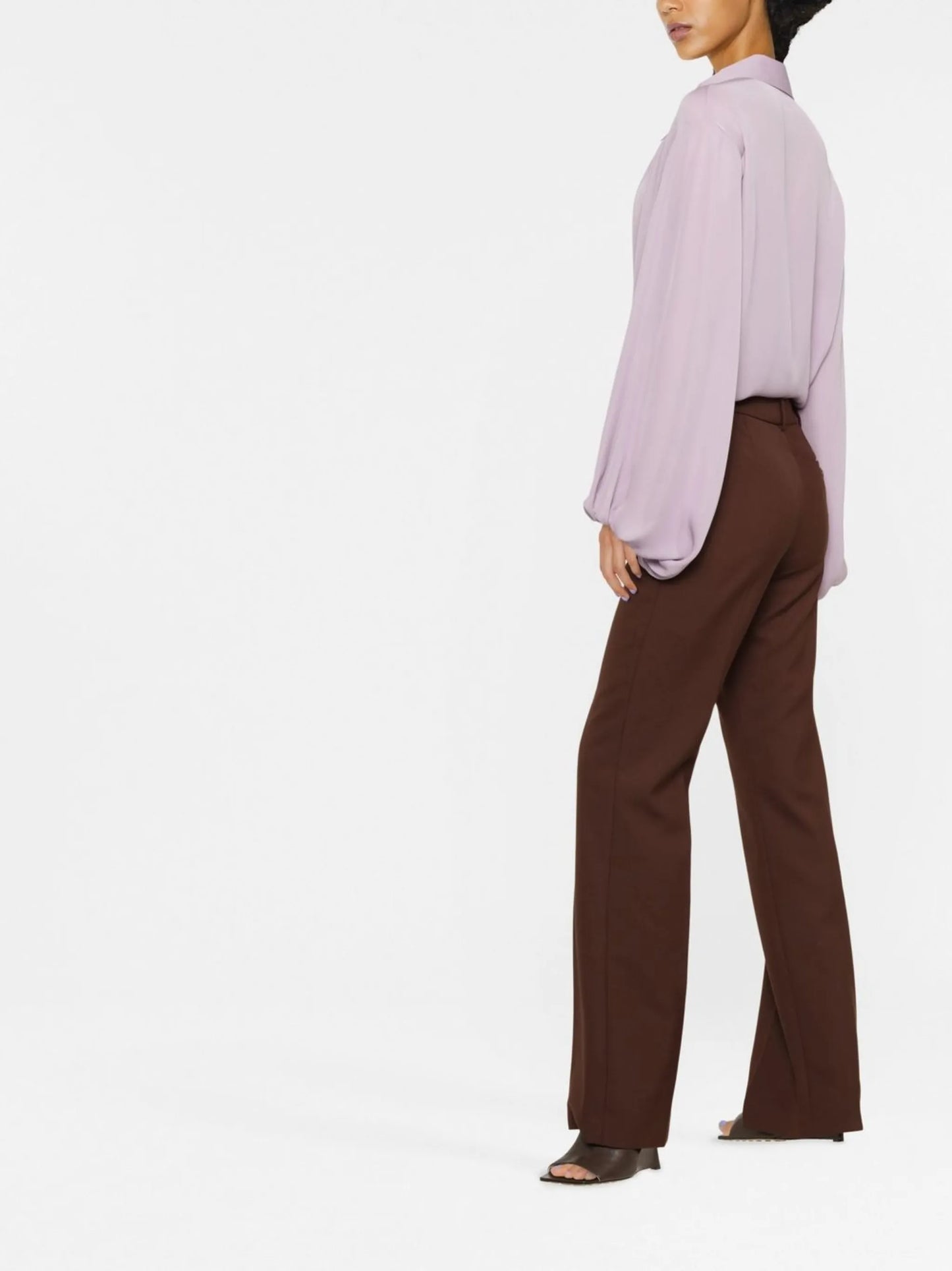 The Frances bishop-sleeve silk blouse