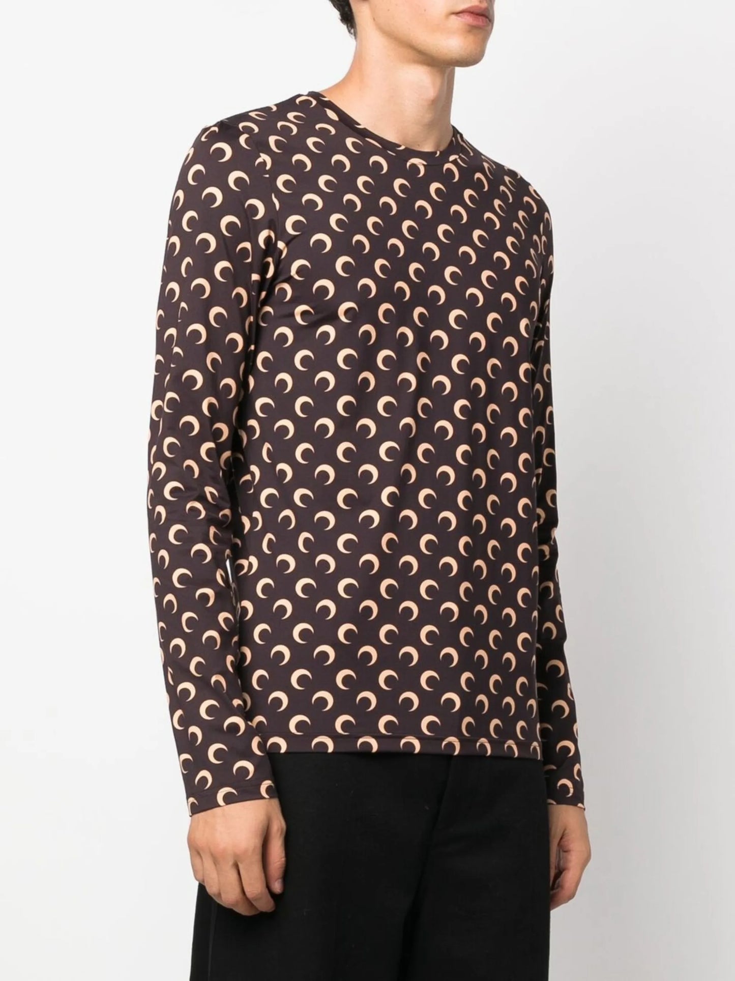 crescent moon-print T-shirt
