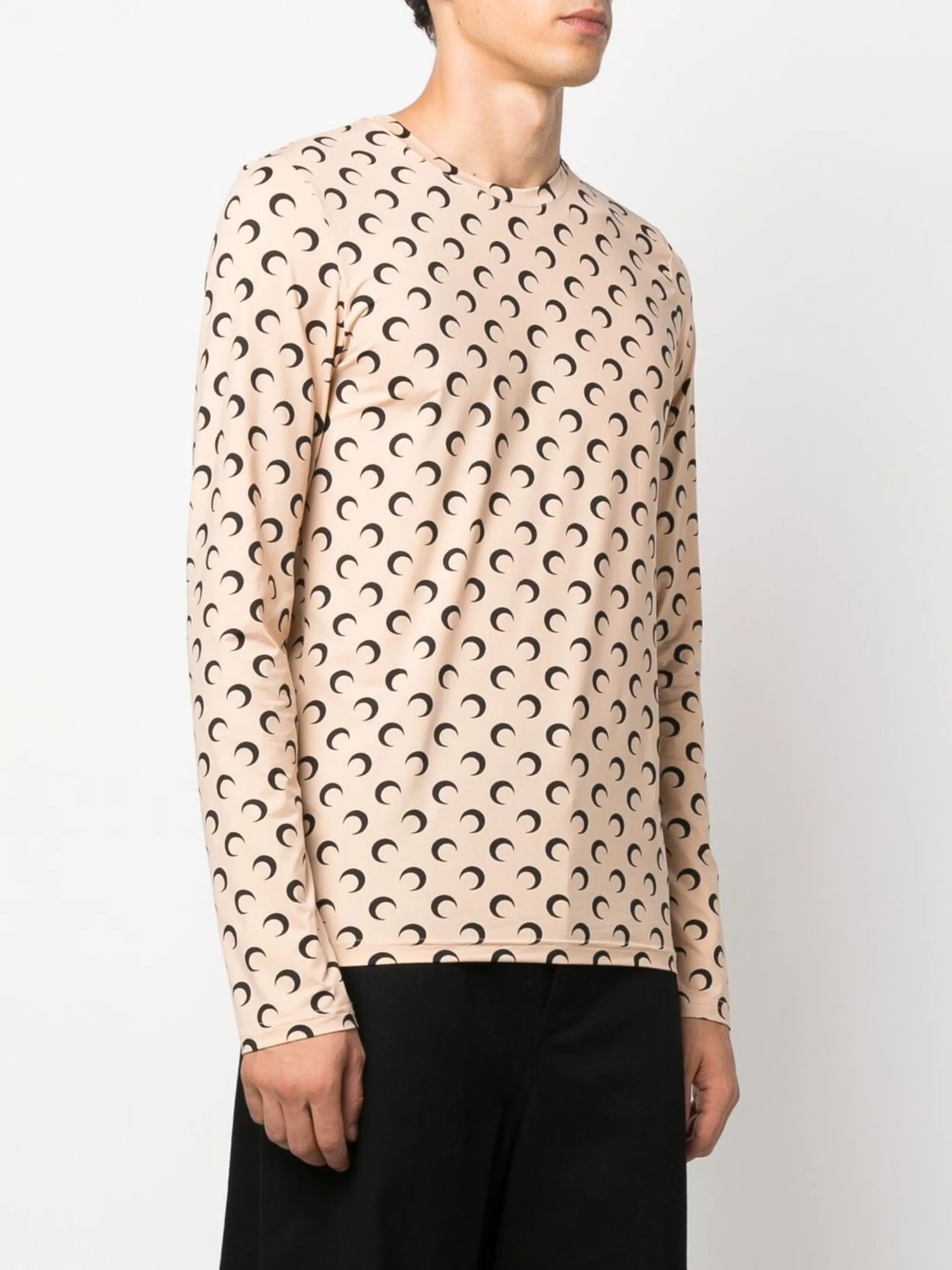 crescent moon-print T-shirt