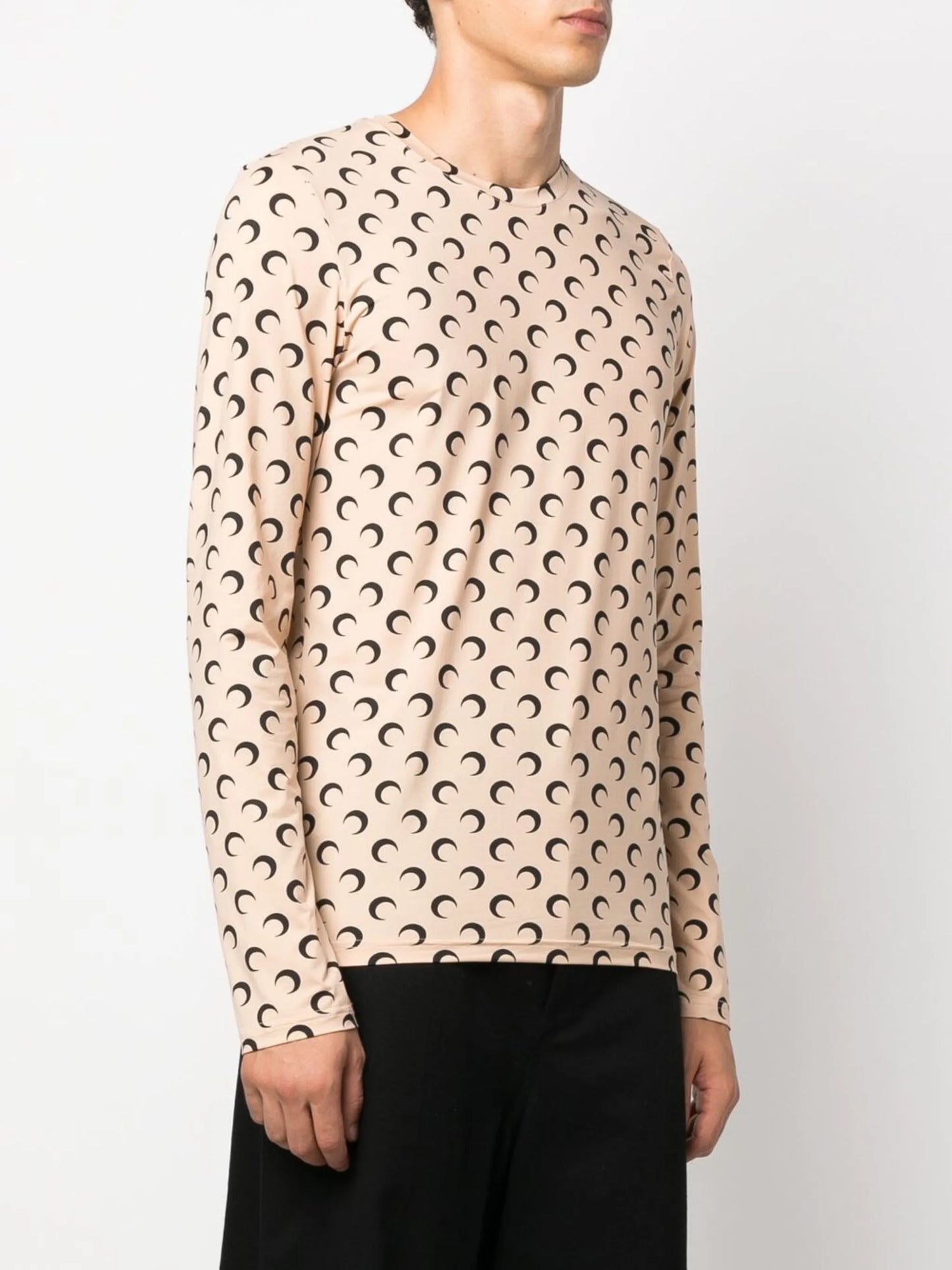 crescent moon-print T-shirt