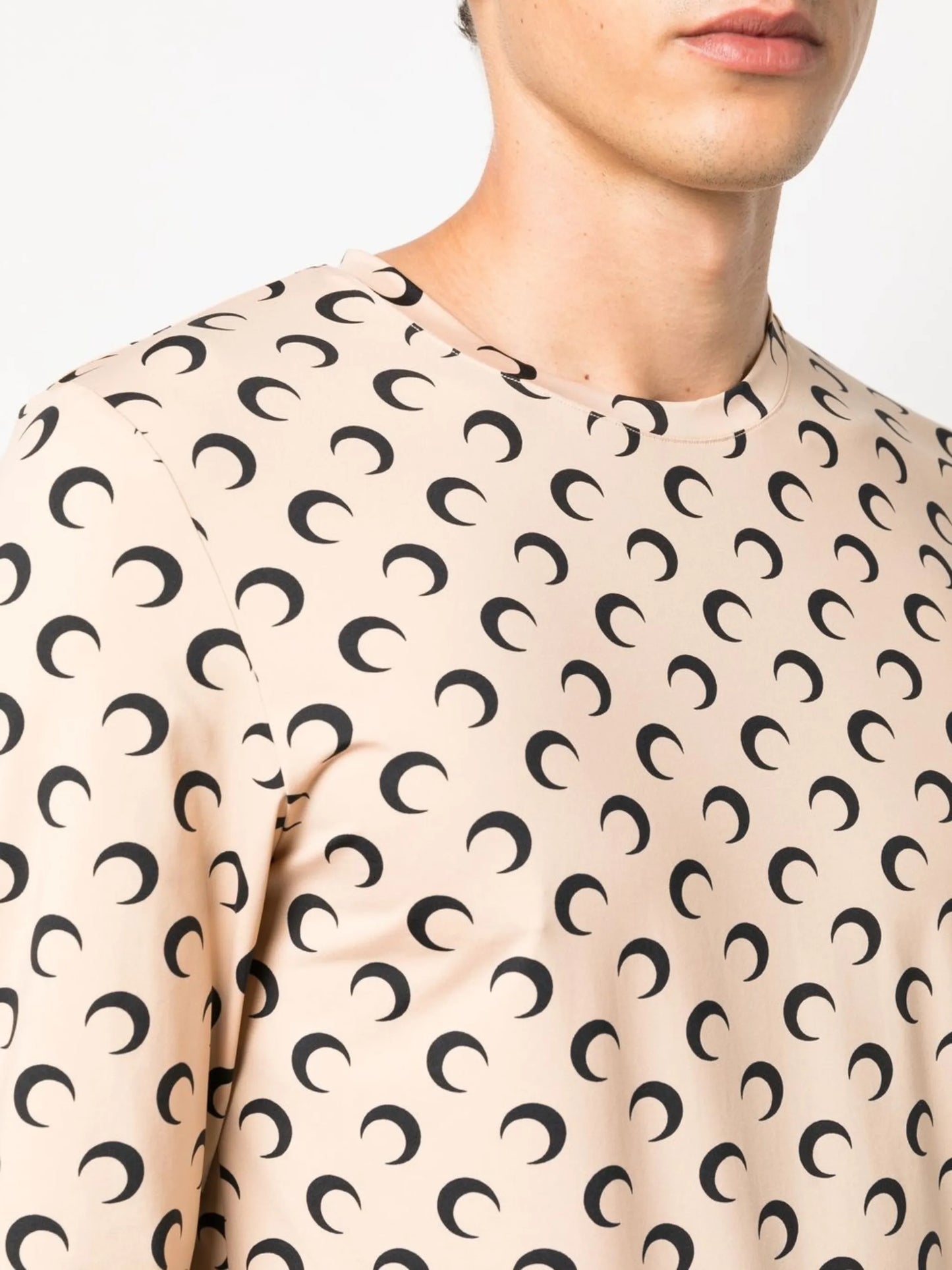 crescent moon-print T-shirt