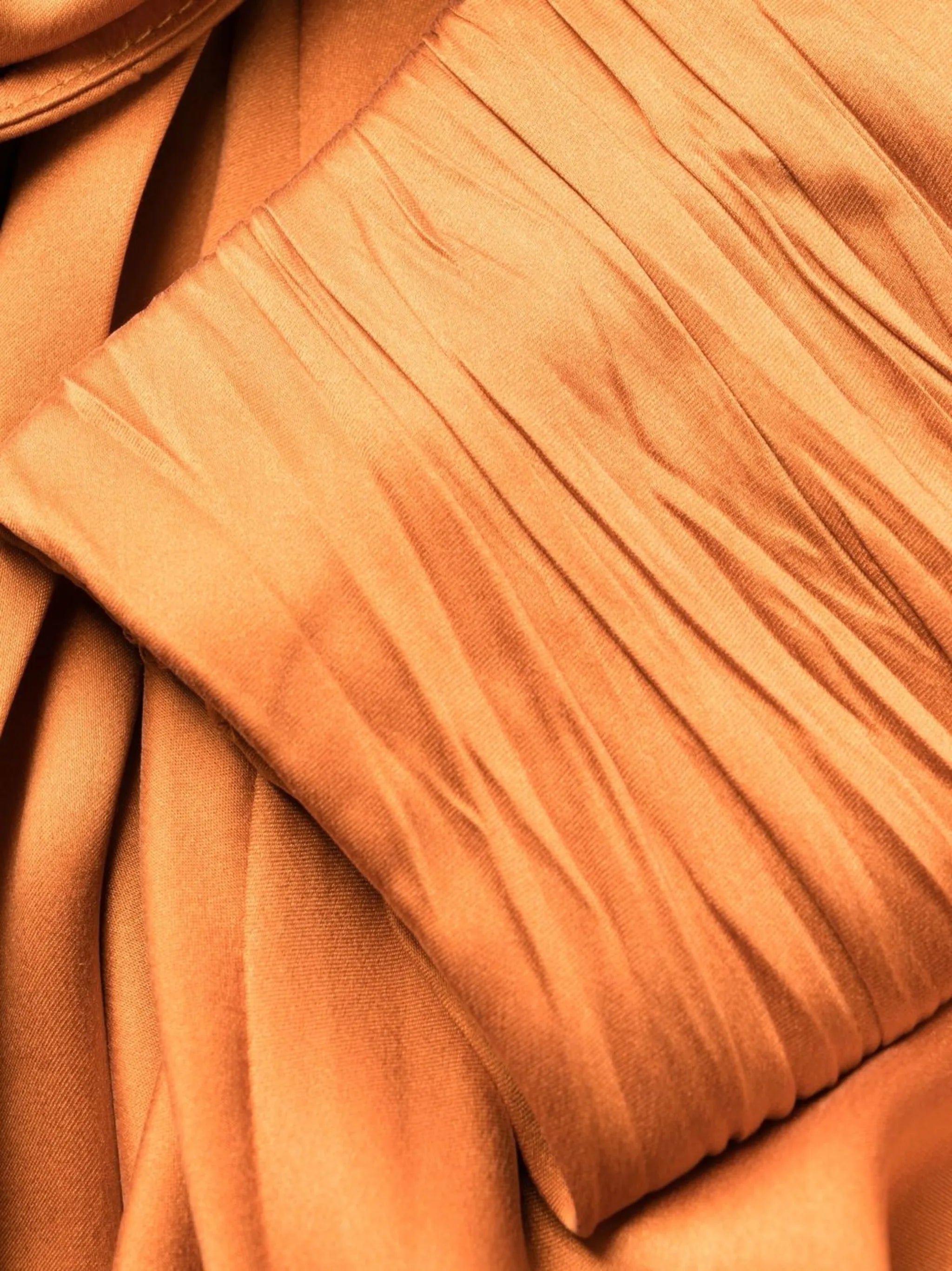 wrapped ruffle-trim dress